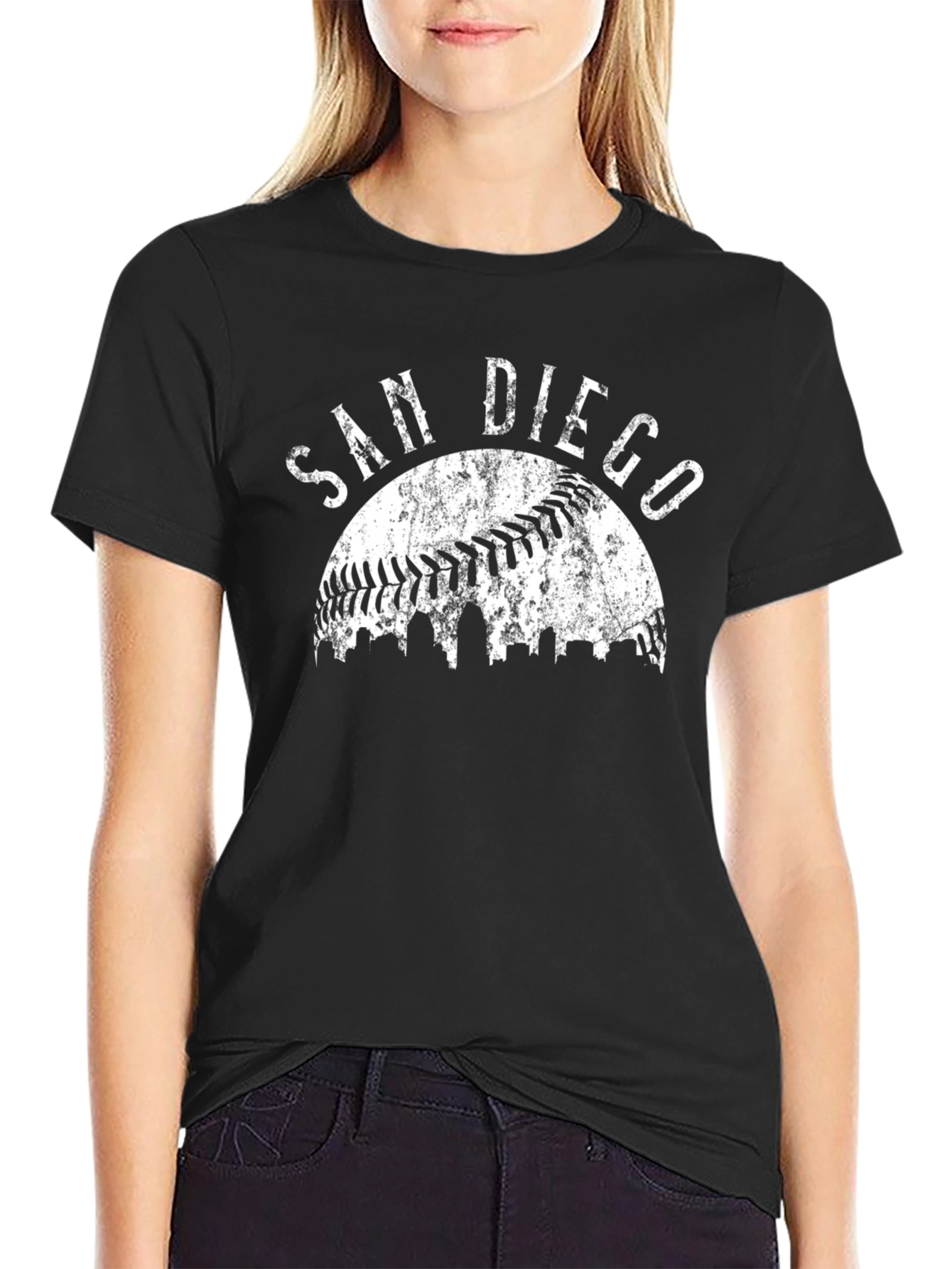 San Diego Baseball Graphic T-Shirt - Black