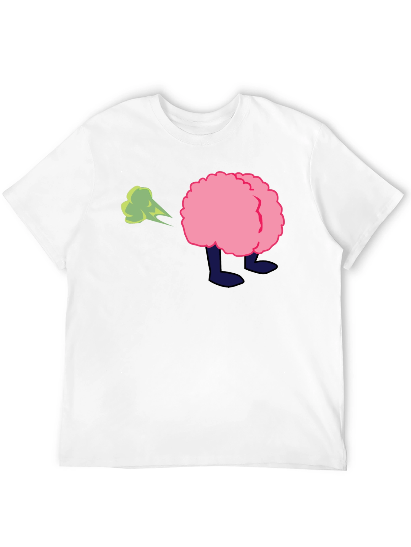 Cartoon Butt Fart Black T-Shirt