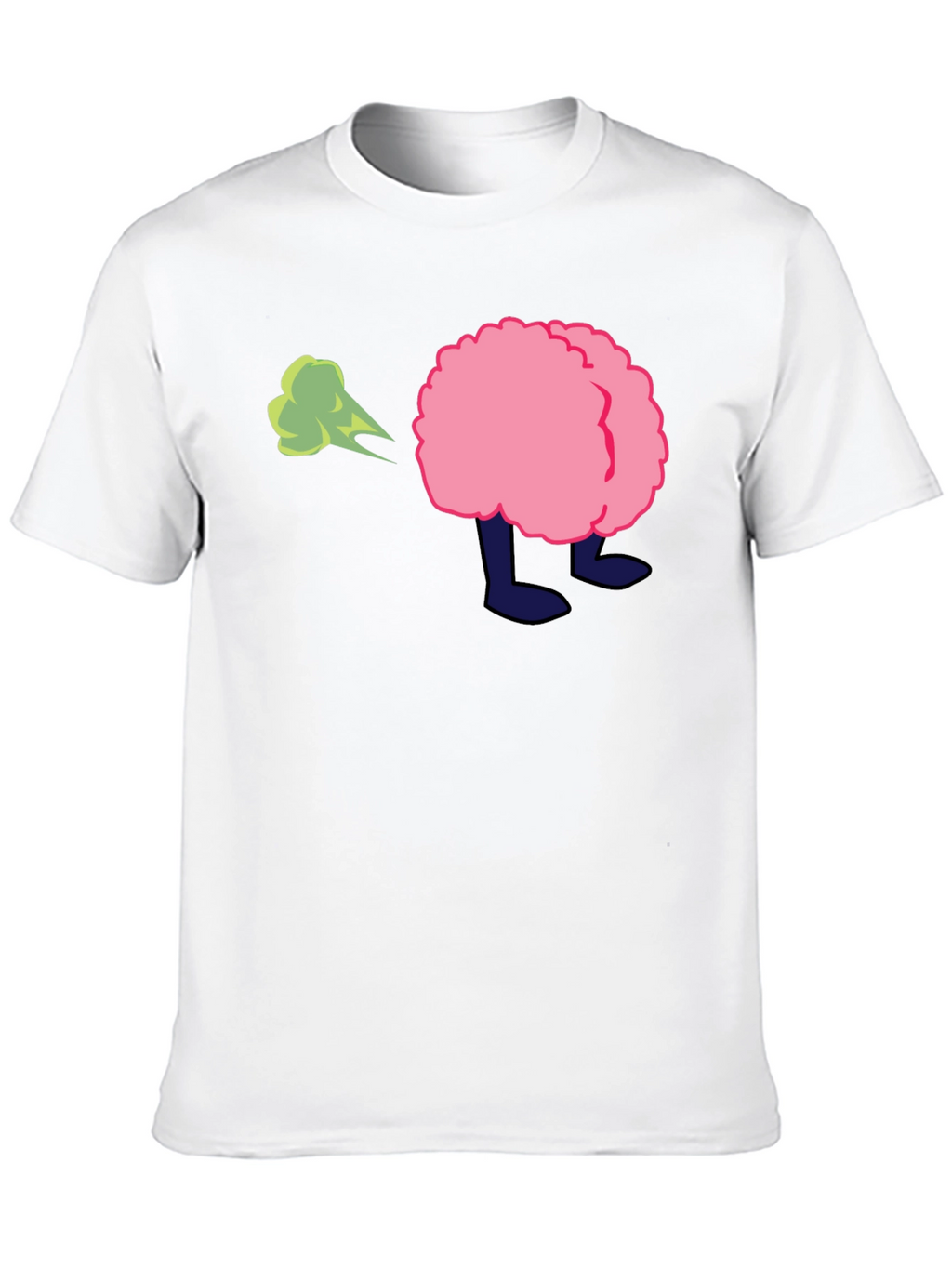 Cartoon Butt Fart Black T-Shirt