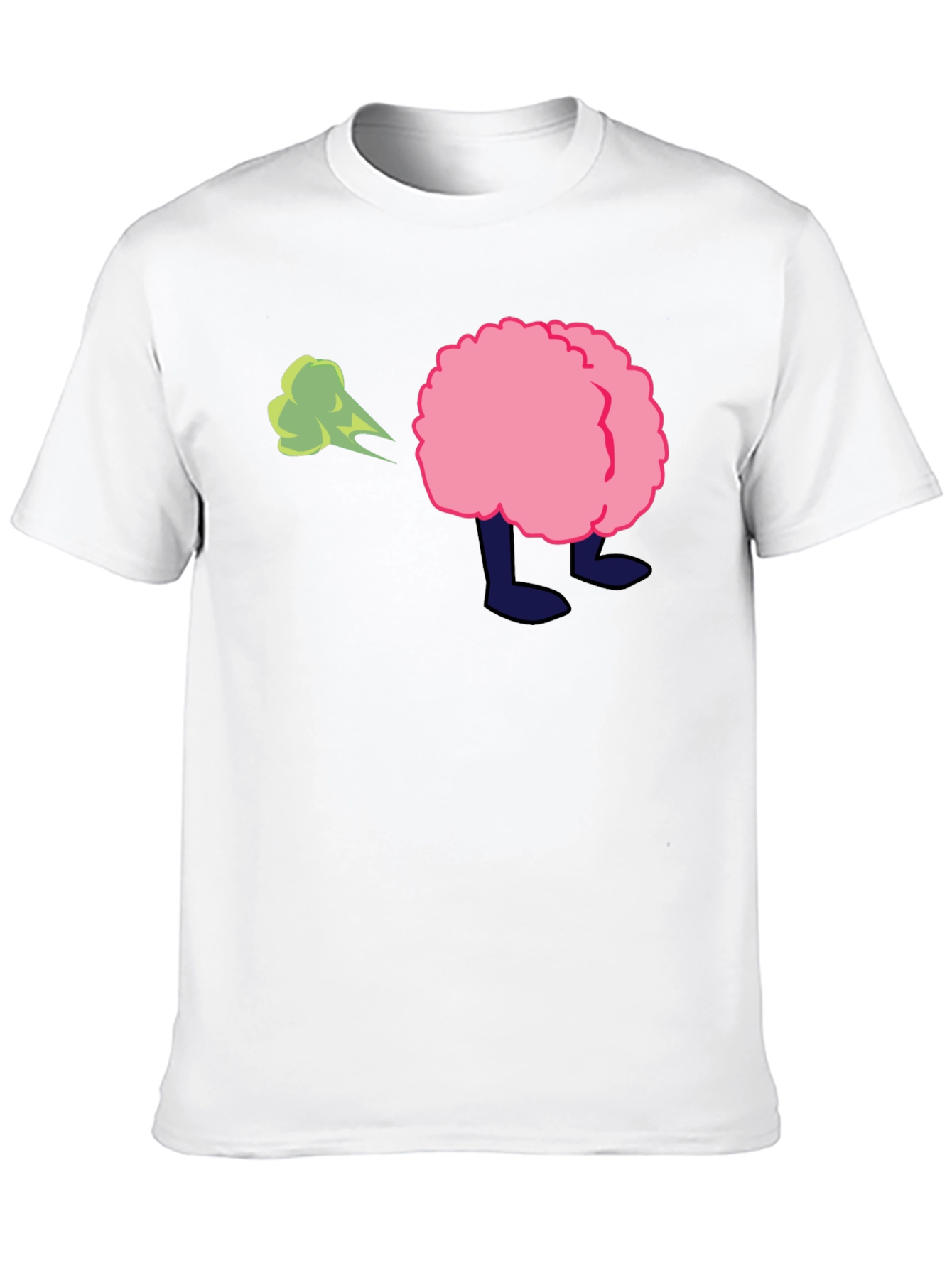 Cartoon Butt Fart Black T-Shirt