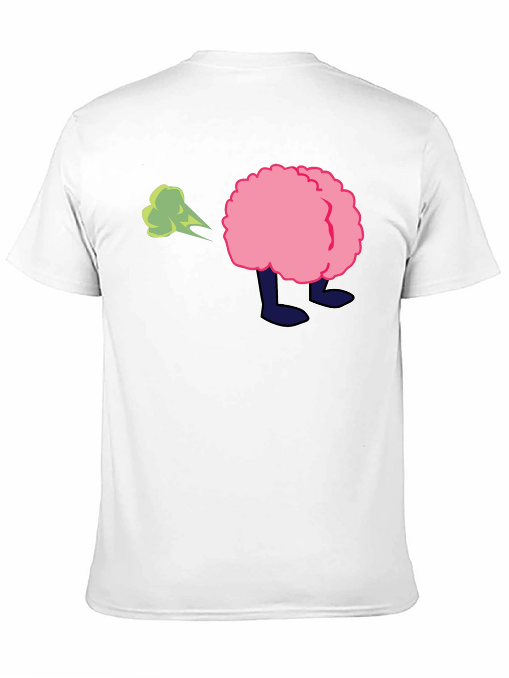 Cartoon Butt Fart Black T-Shirt