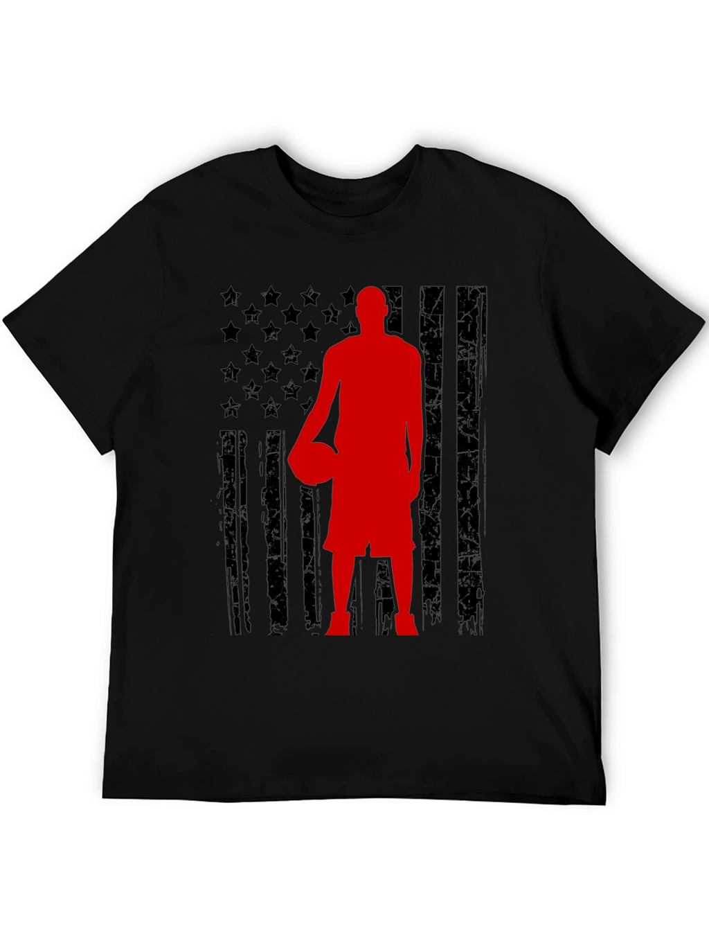 Basketball USA Flag Graphic T-Shirt