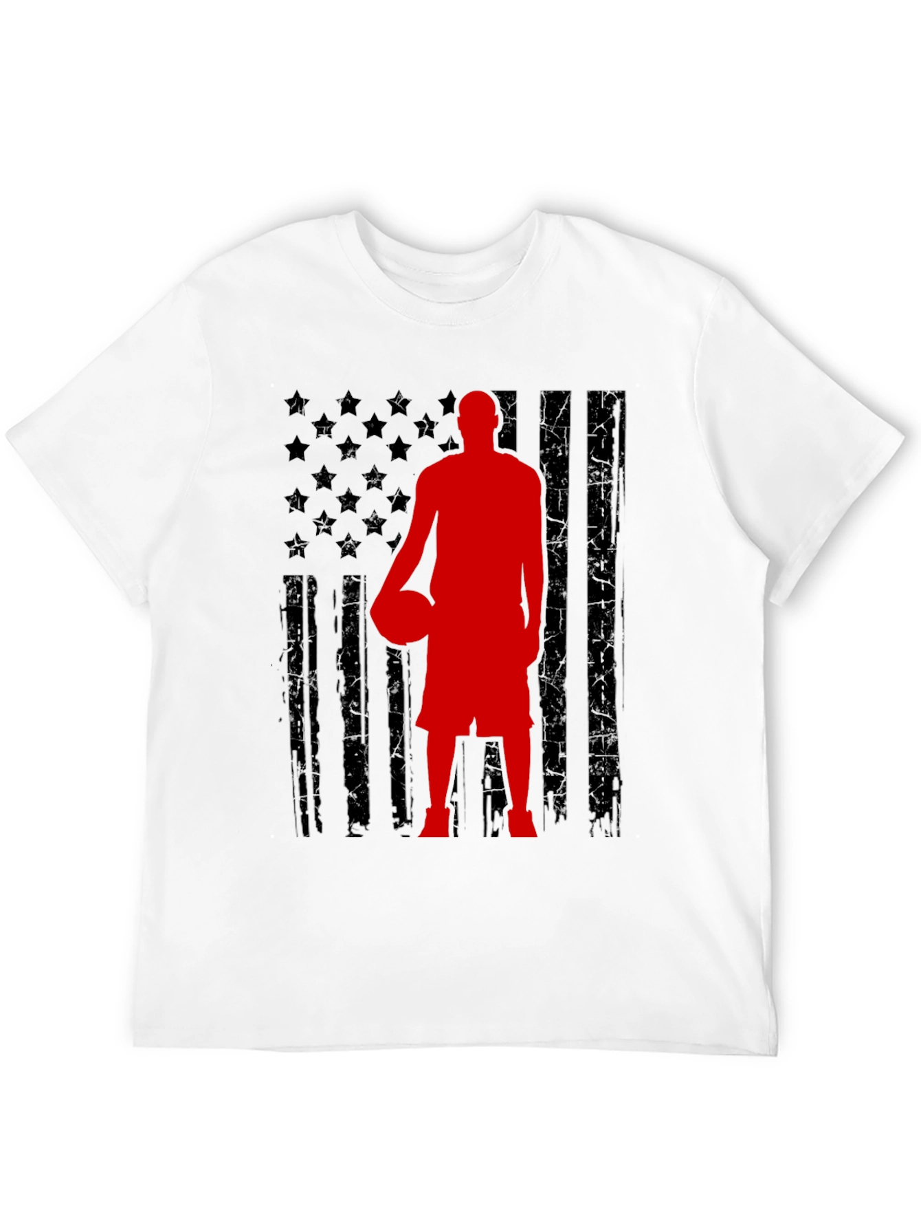Basketball USA Flag Graphic T-Shirt