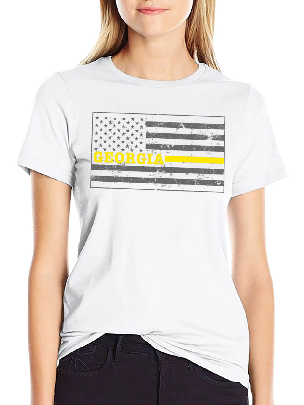 Georgia Thin Yellow Line Flag T-Shirt