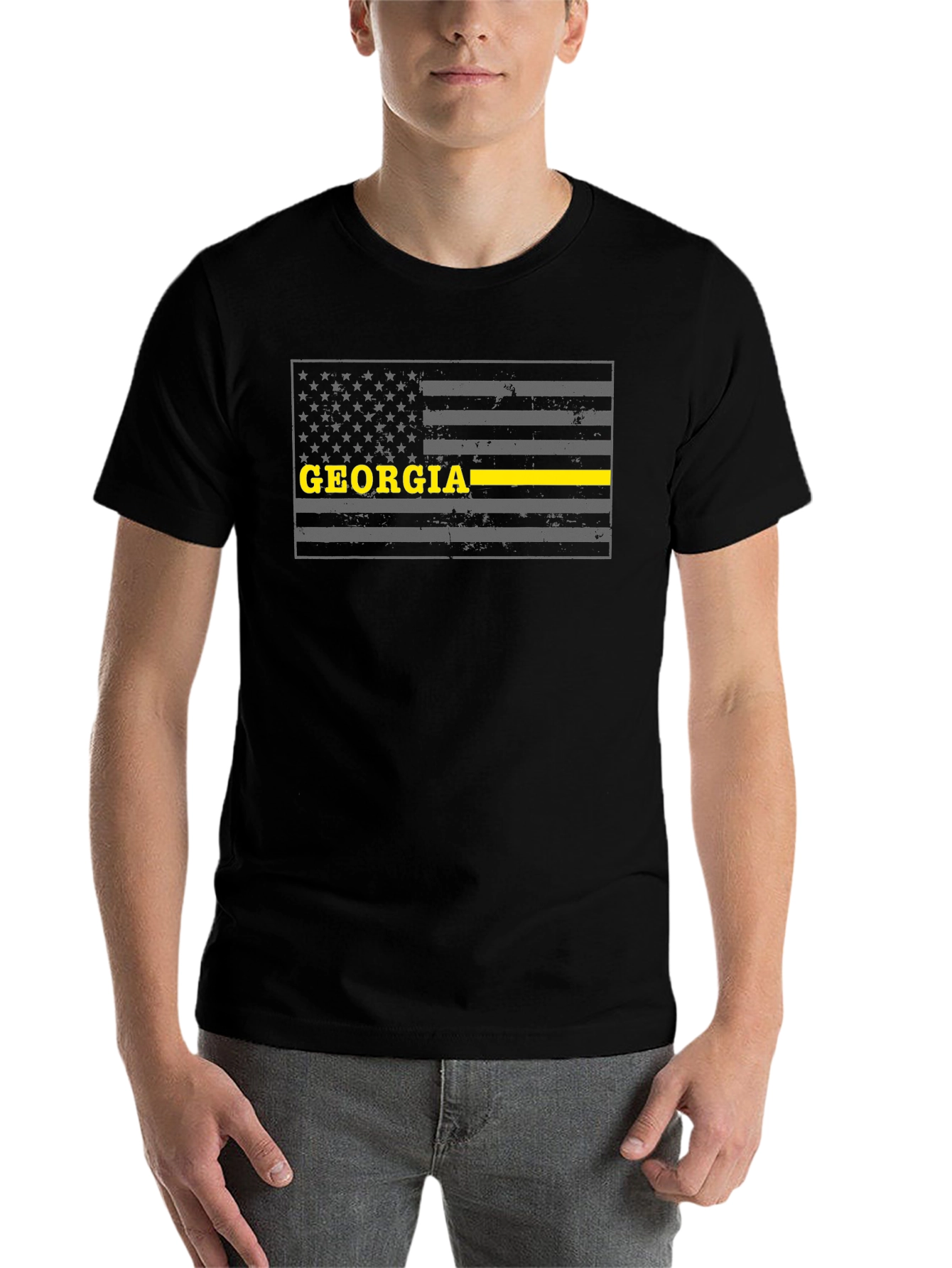 Georgia Thin Yellow Line Flag T-Shirt
