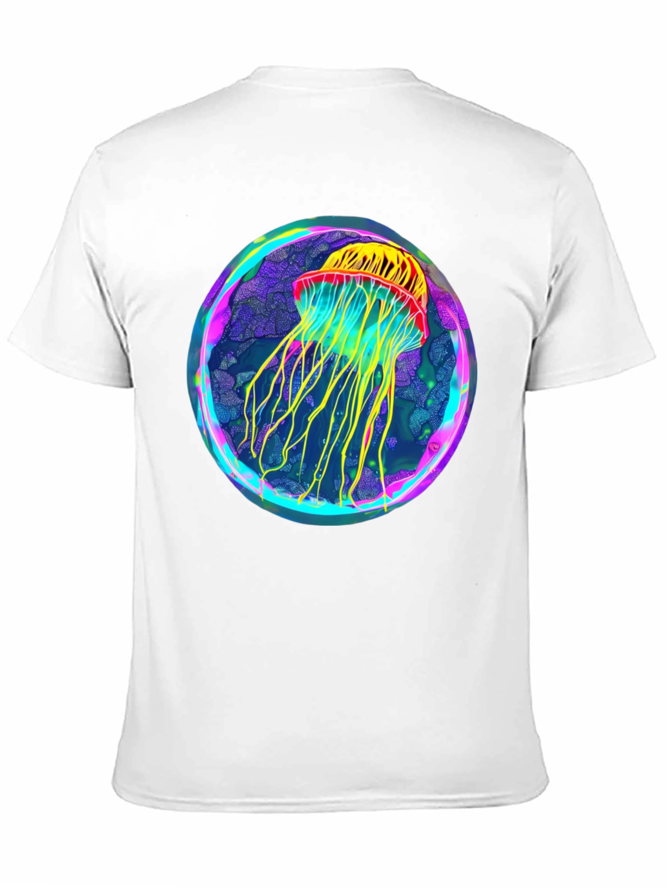 Neon Jellyfish Graphic Black Tee