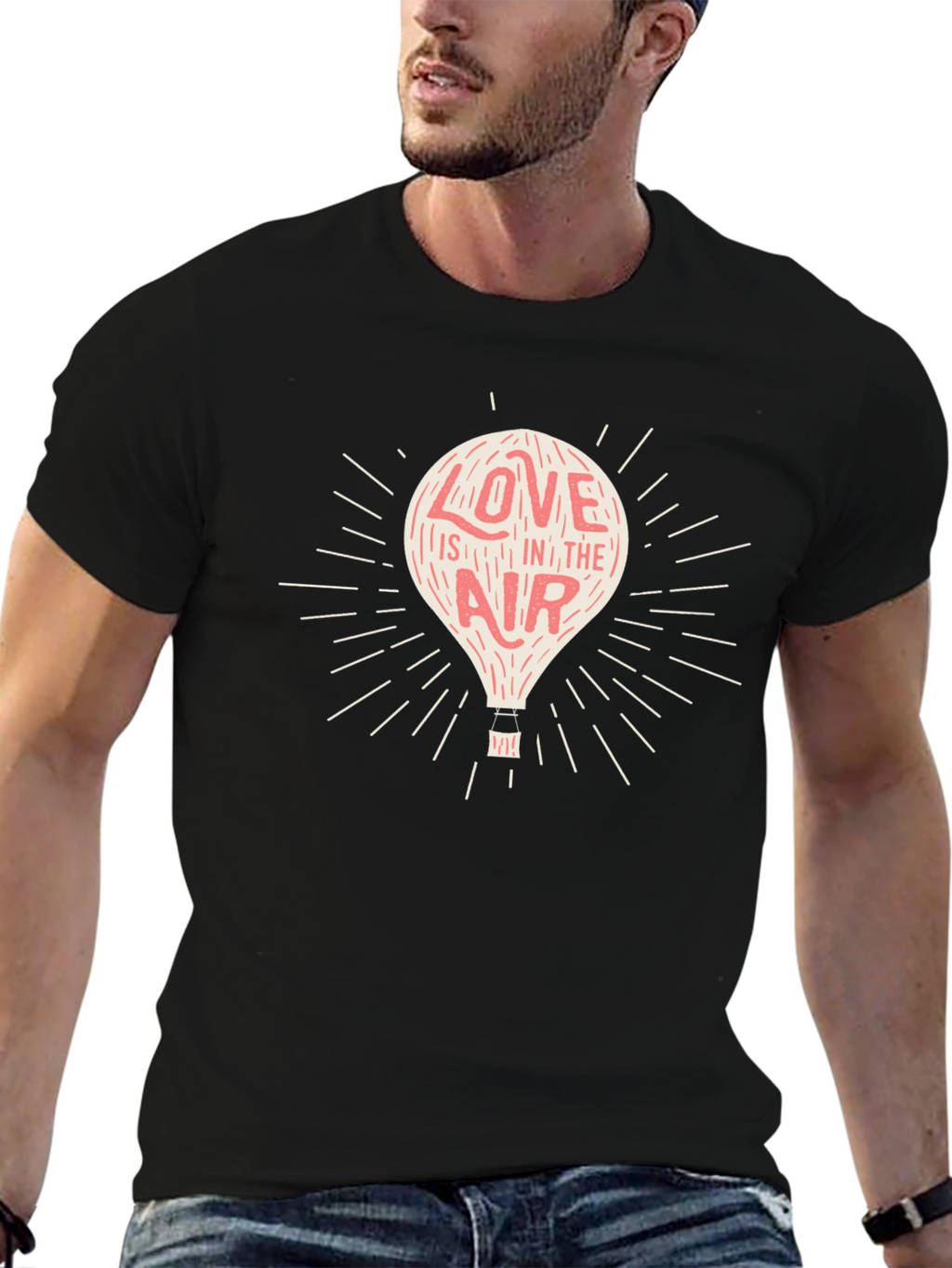 Love is in the Air Black Graphic Tee