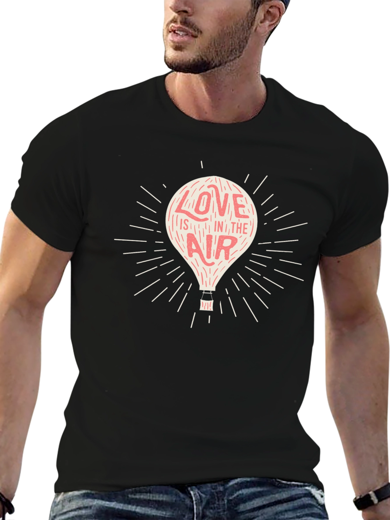 Love is in the Air Black Graphic Tee