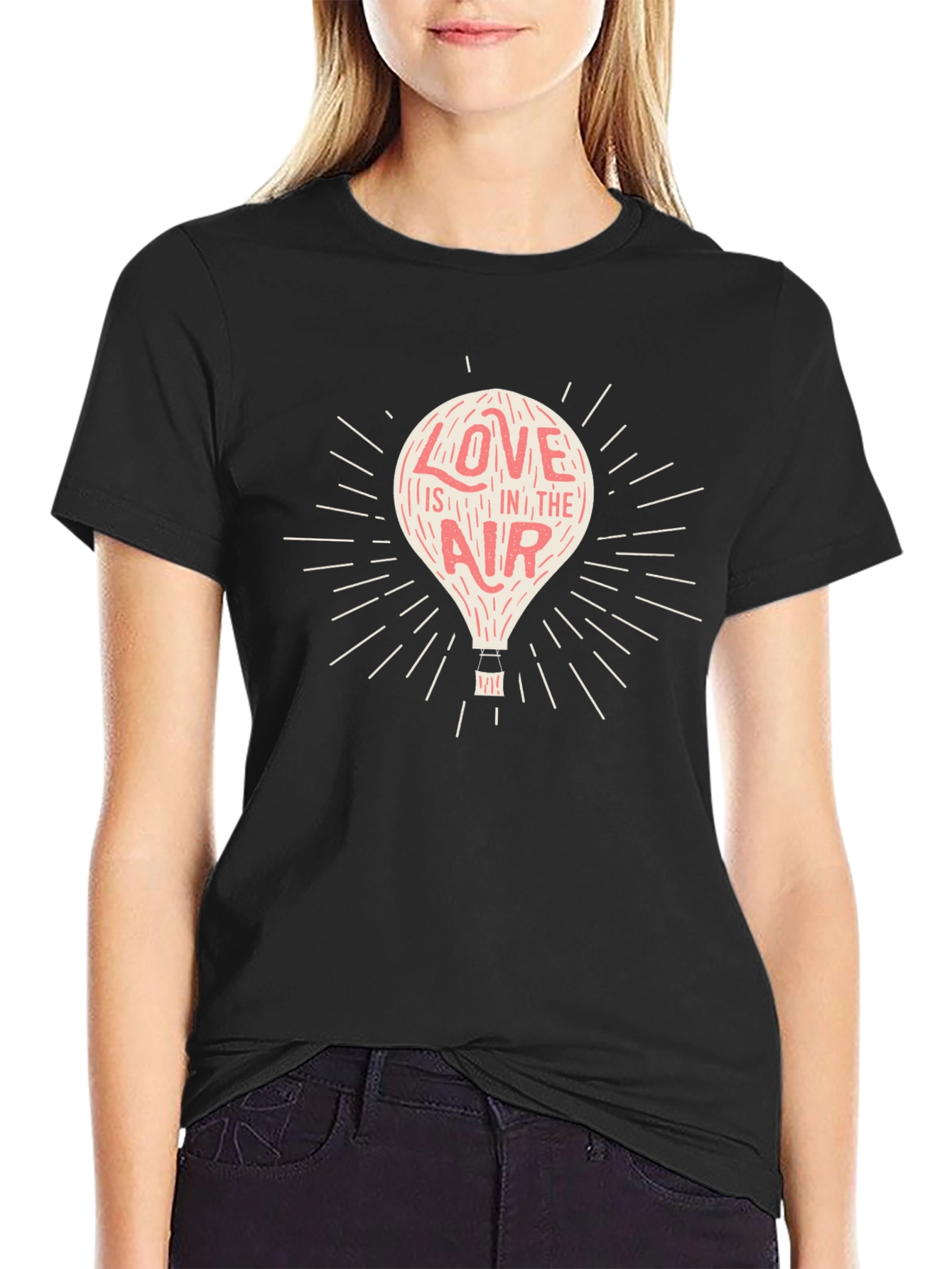 Love is in the Air Black Graphic Tee