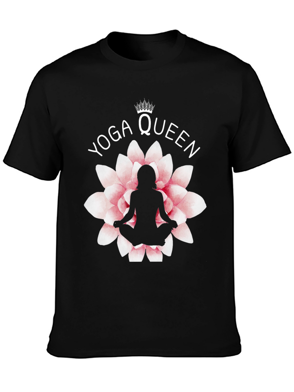 Yoga Queen T-Shirt - Lotus Flower Design