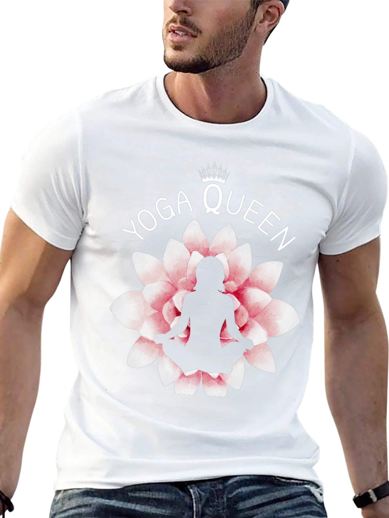 Yoga Queen T-Shirt - Lotus Flower Design