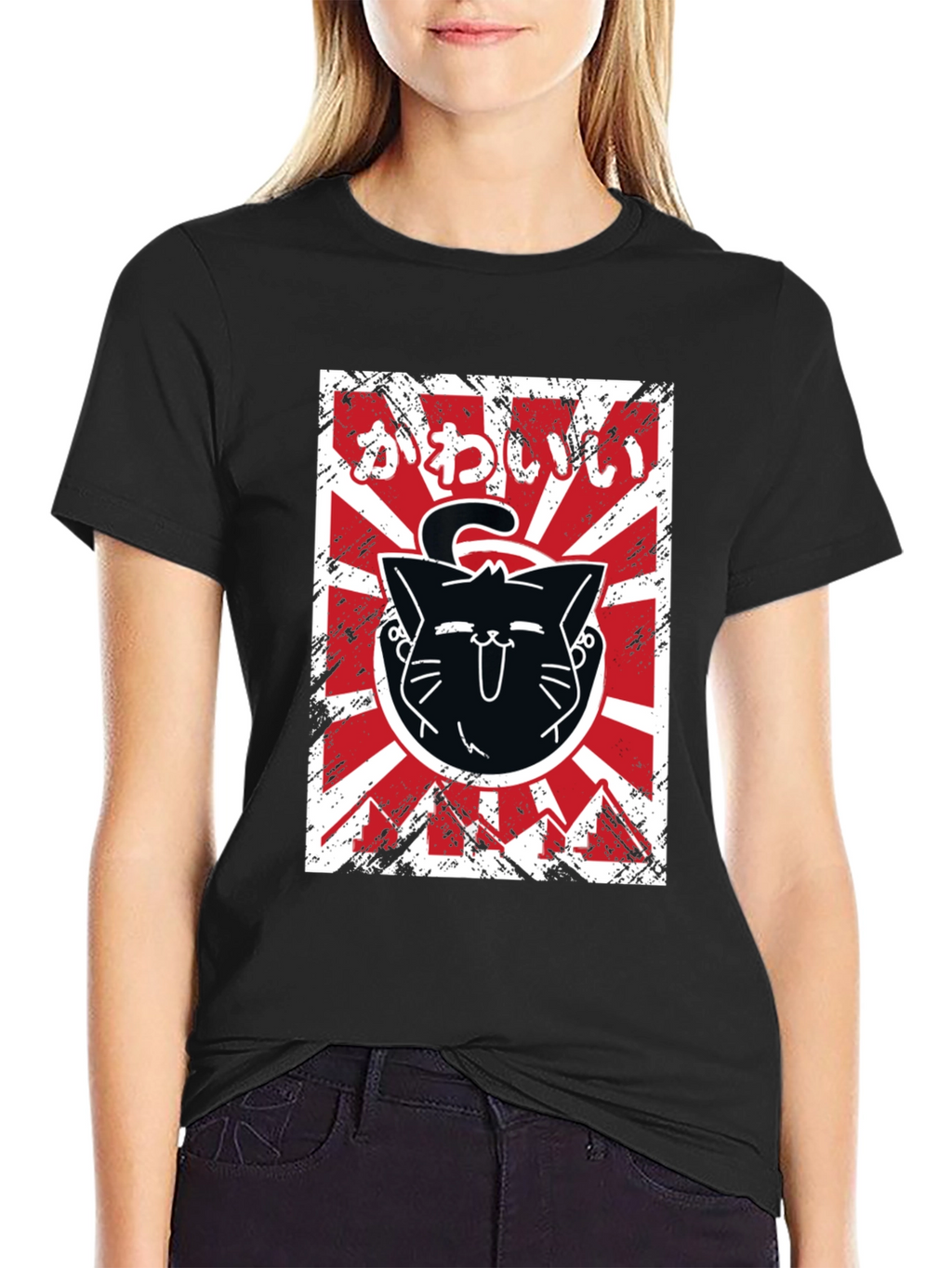 Kawaii Cat T-Shirt Japanese Style Tee