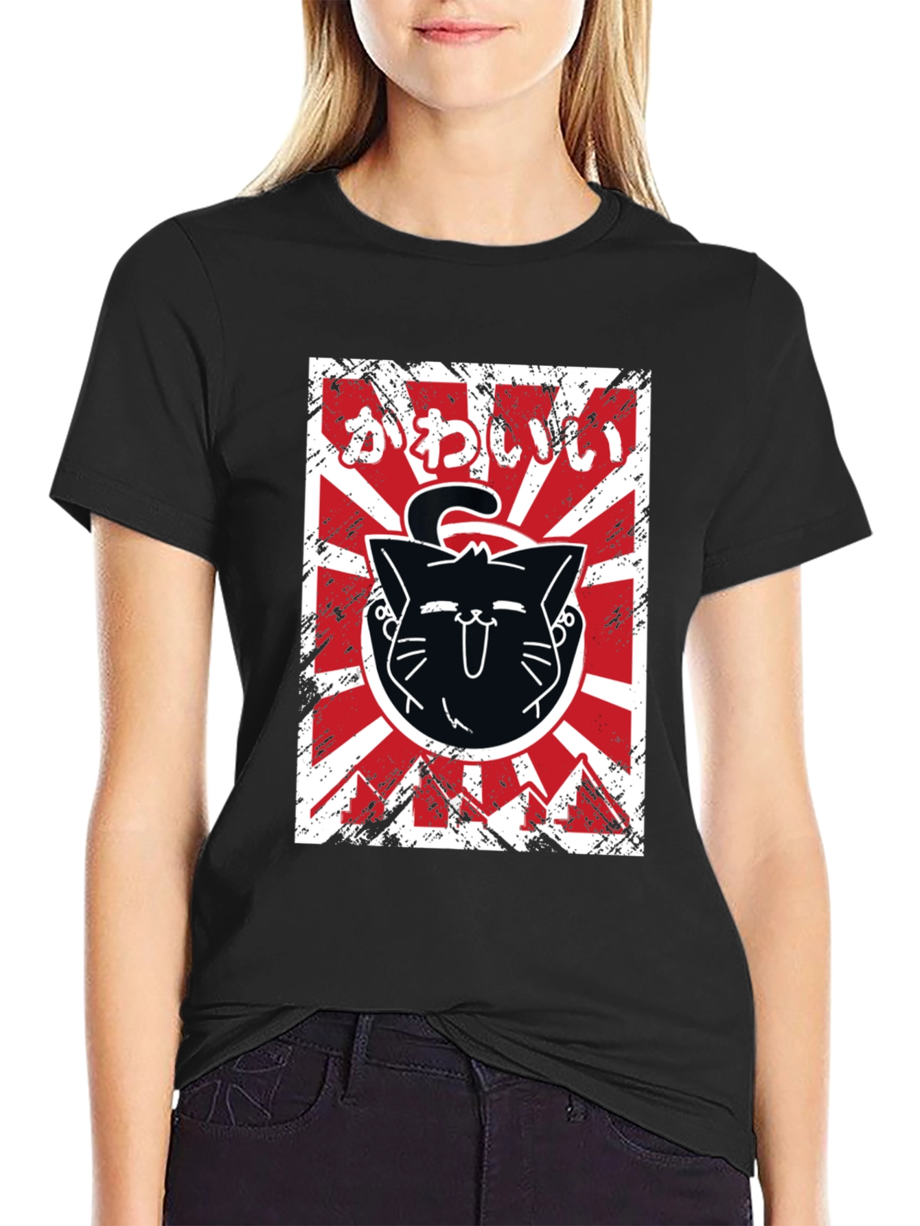 Kawaii Cat T-Shirt Japanese Style Tee