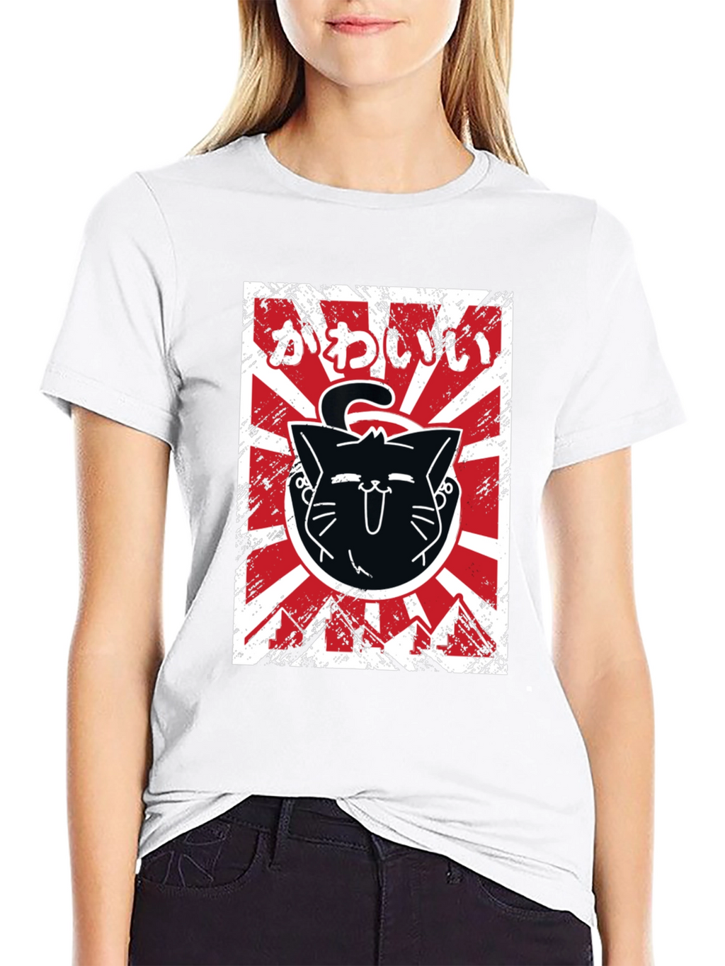 Kawaii Cat T-Shirt Japanese Style Tee