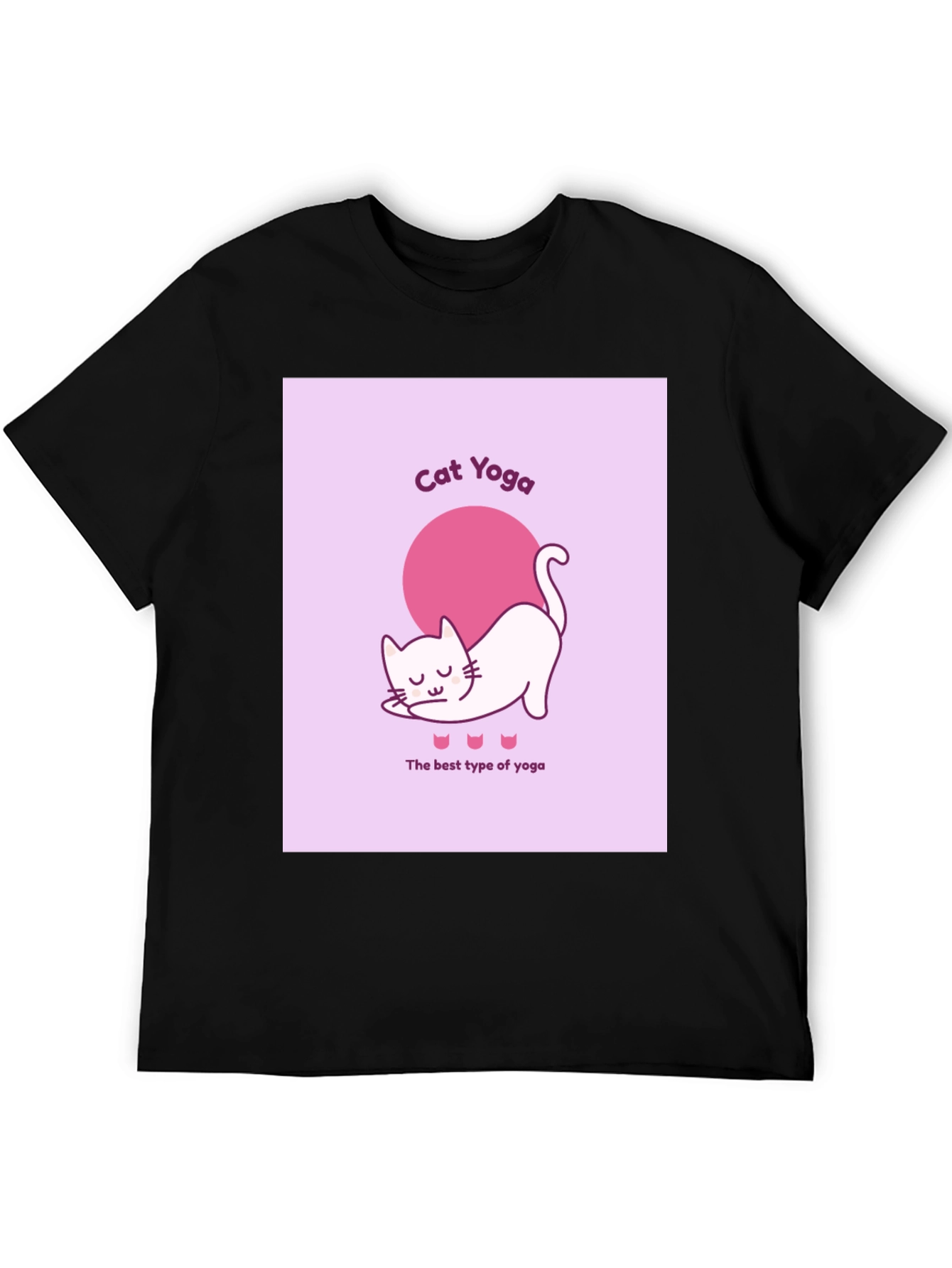 Cat Yoga Graphic T-Shirt - Funny & Comfy
