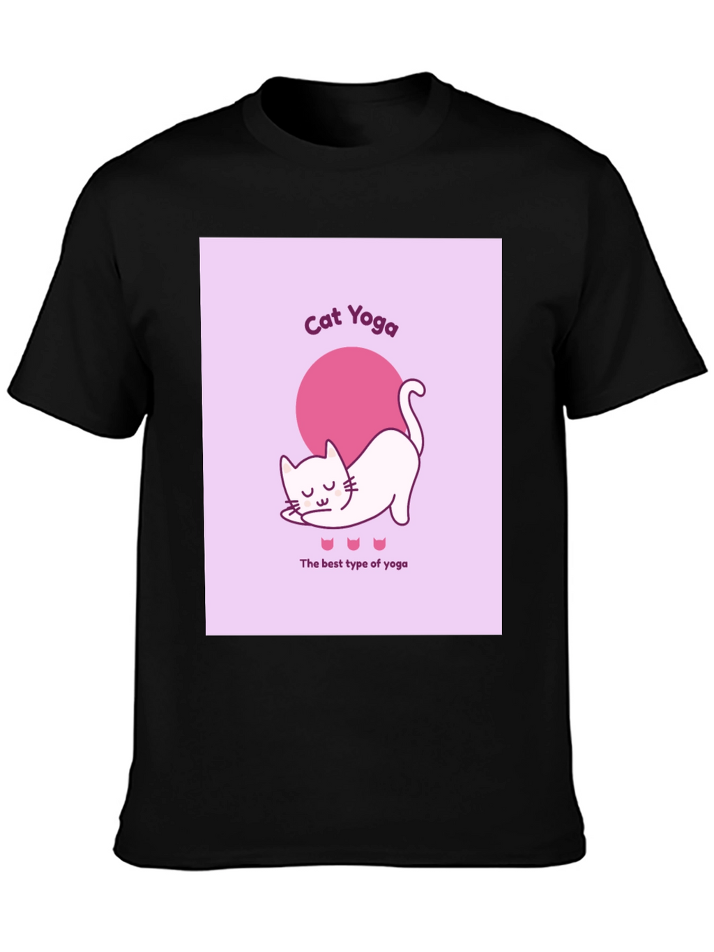 Cat Yoga Graphic T-Shirt - Funny & Comfy