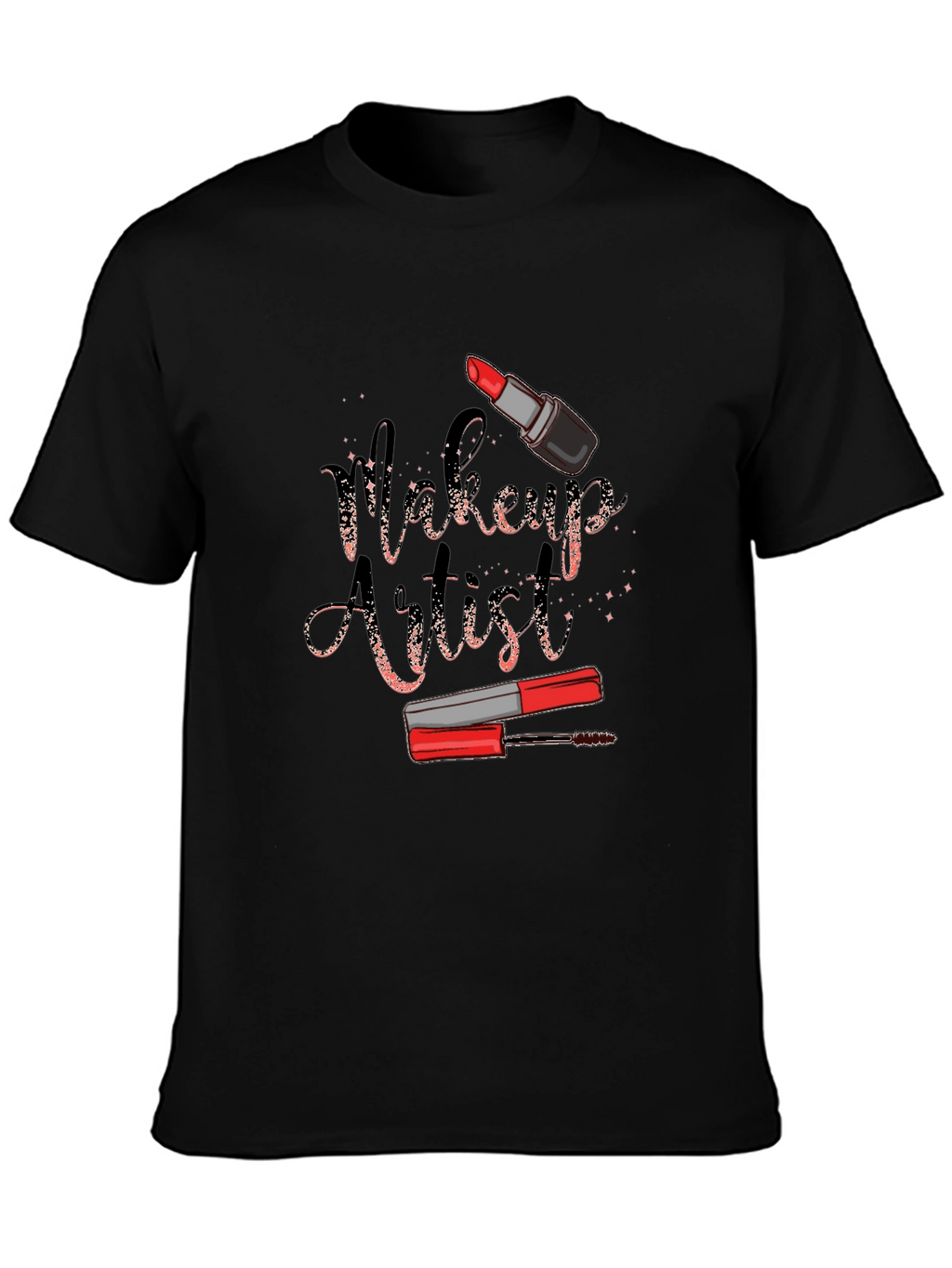 Makeup Artist Tee - Lipstick & Mascara Design