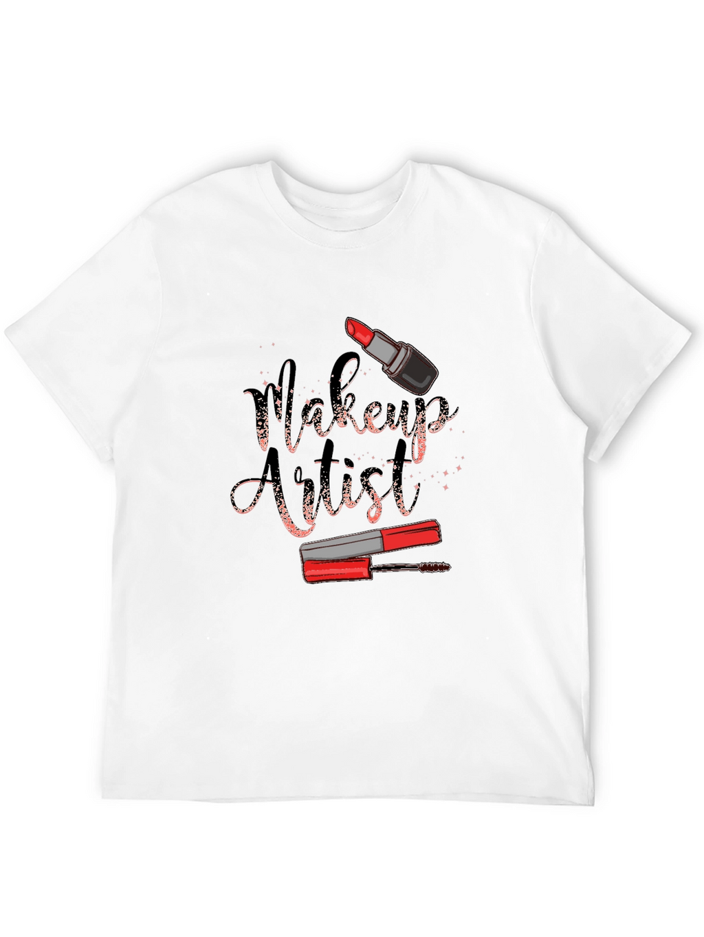 Makeup Artist Tee - Lipstick & Mascara Design