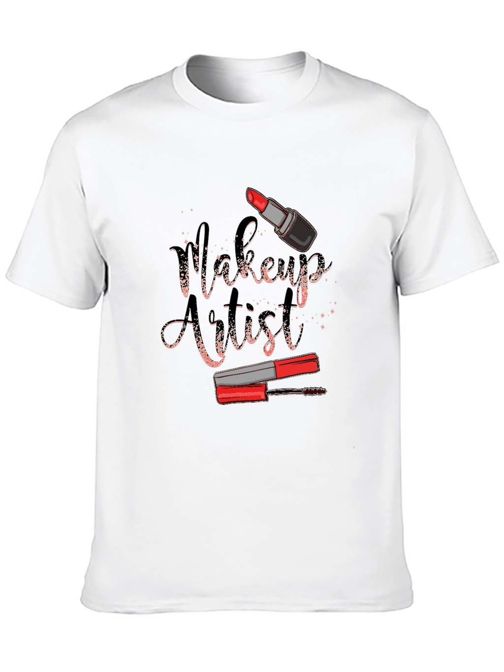 Makeup Artist Tee - Lipstick & Mascara Design