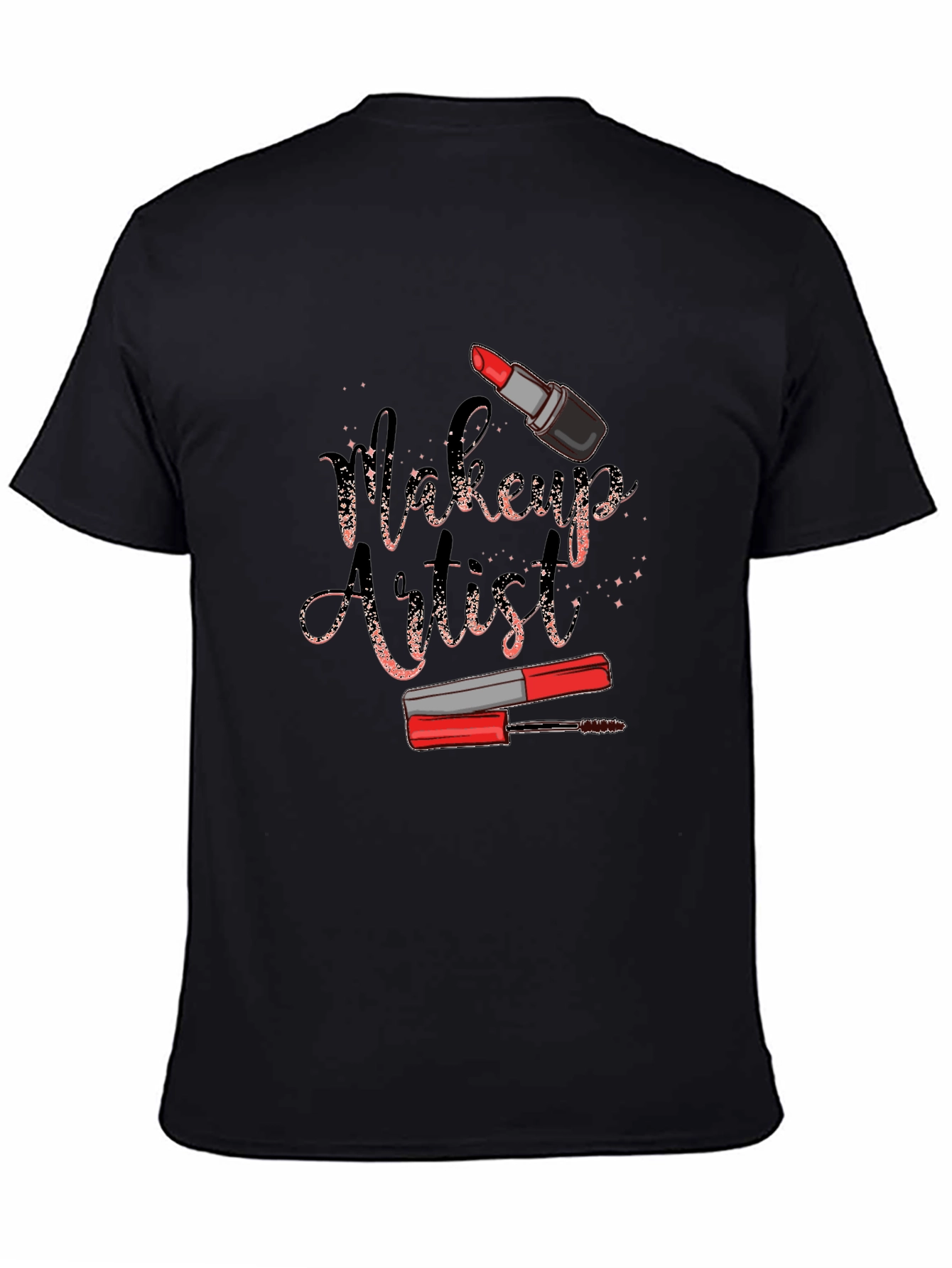 Makeup Artist Tee - Lipstick & Mascara Design