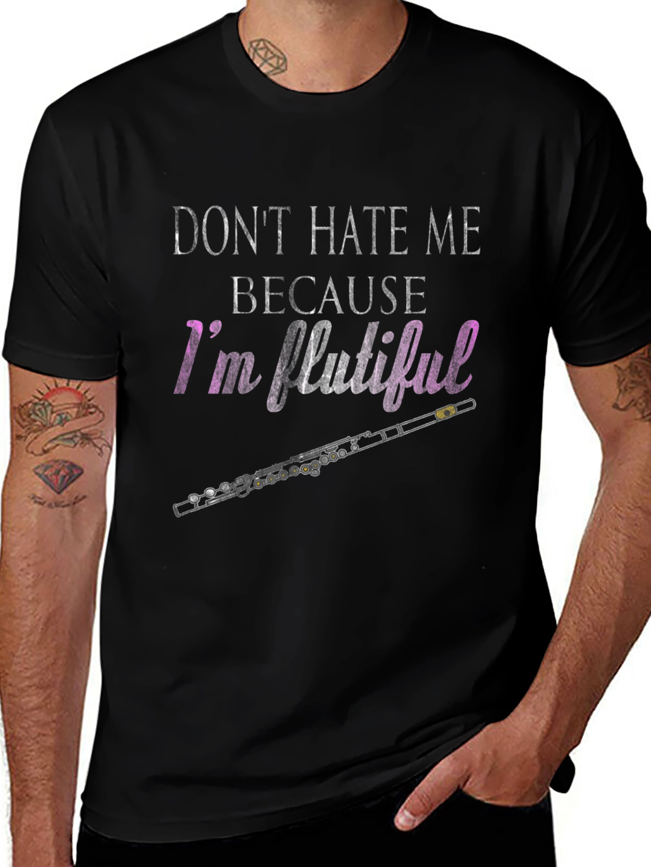 Flutiful Music T-Shirt - Band Instrument Tee