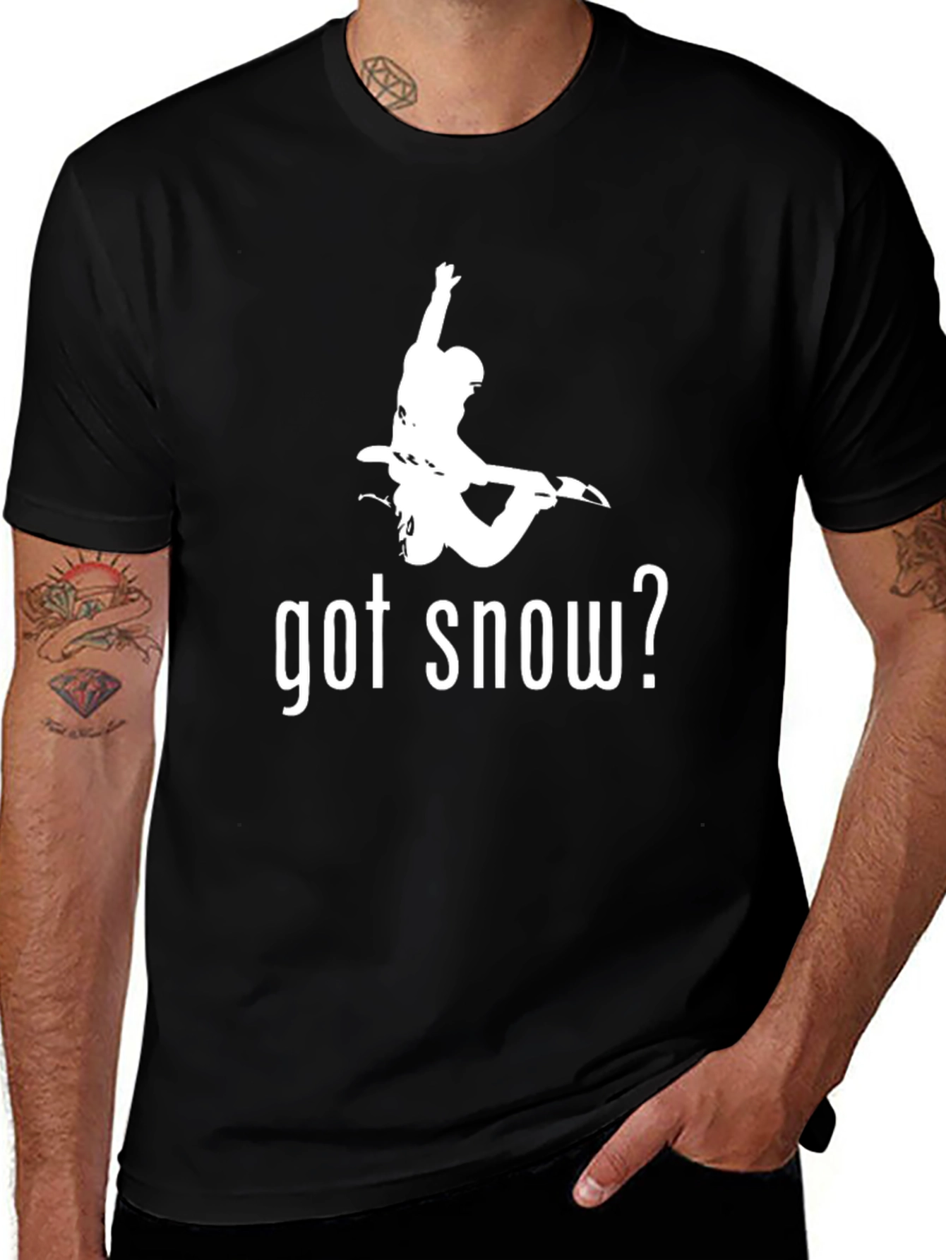 Got Snow? Black Graphic Print T-Shirt