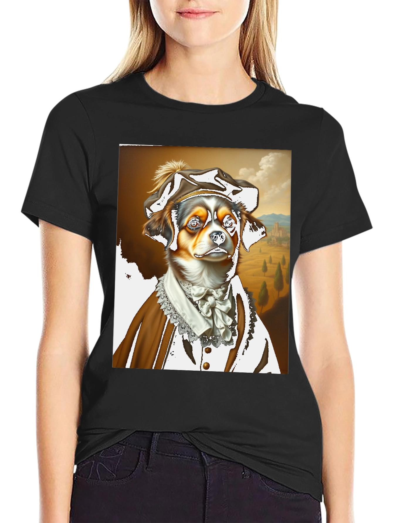 Renaissance Dog T-Shirt - Funny Pet Portrait Tee