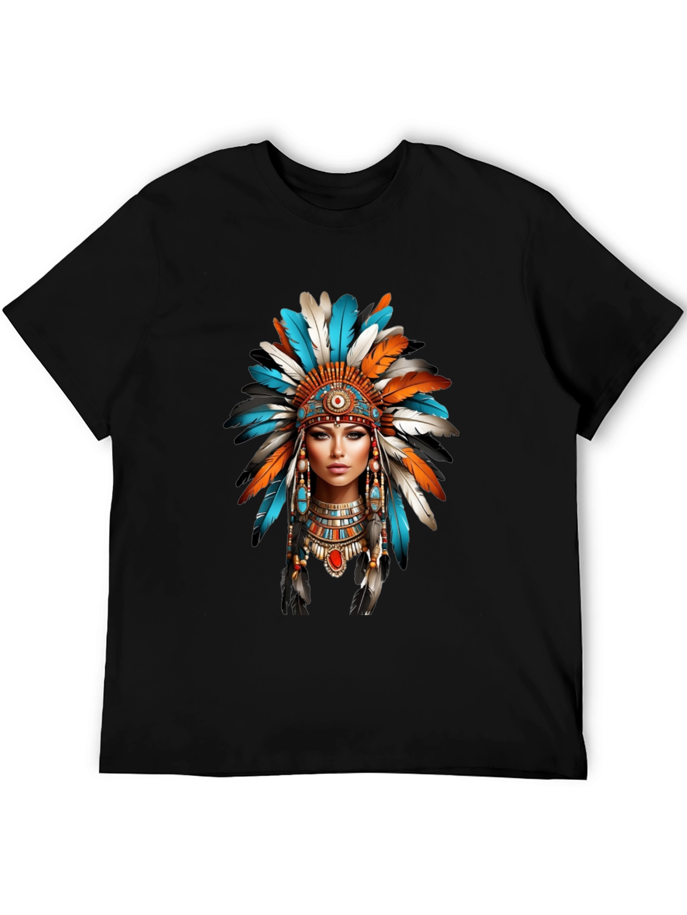 Native American Headdress Graphic T-Shirt