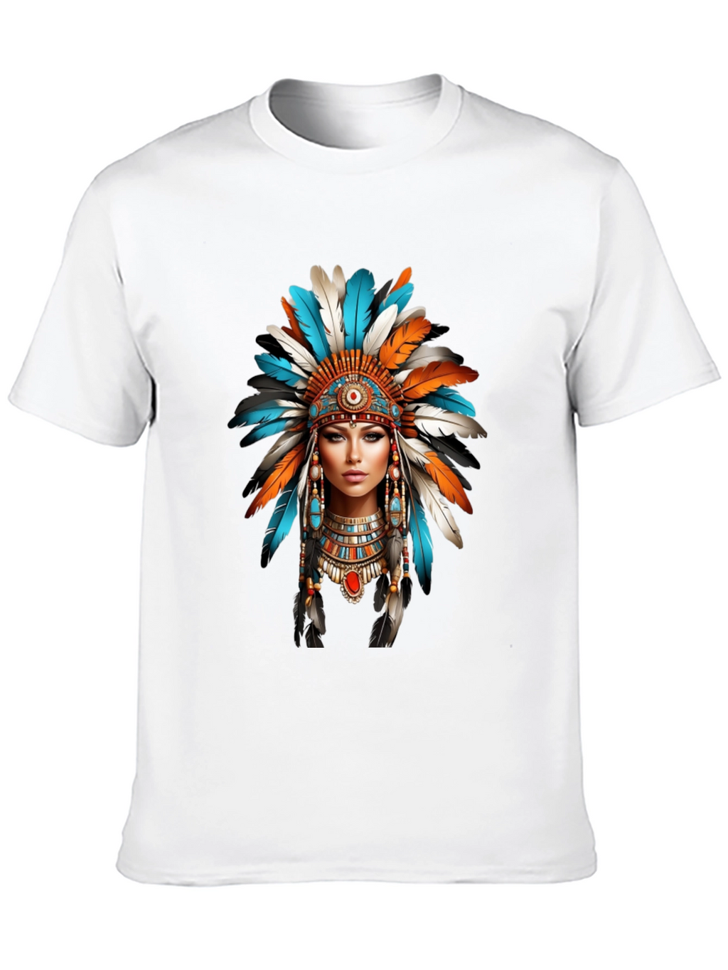 Native American Headdress Graphic T-Shirt