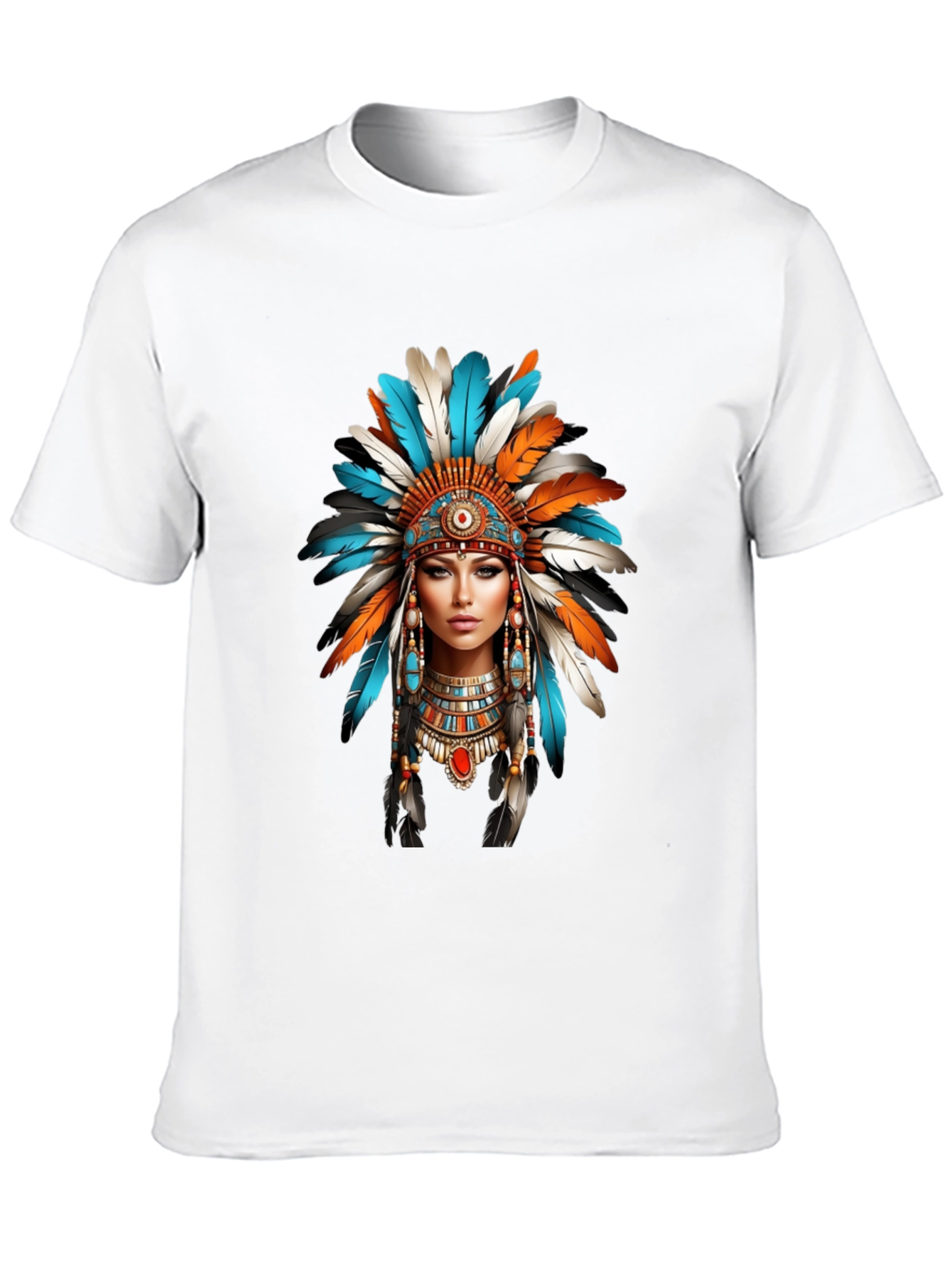 Native American Headdress Graphic T-Shirt