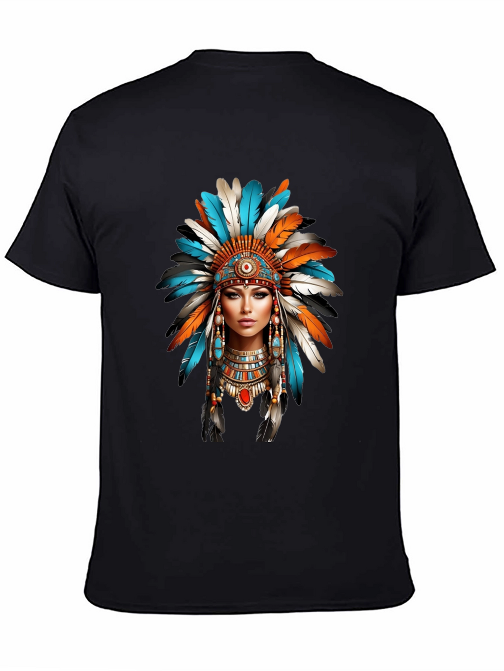 Native American Headdress Graphic T-Shirt