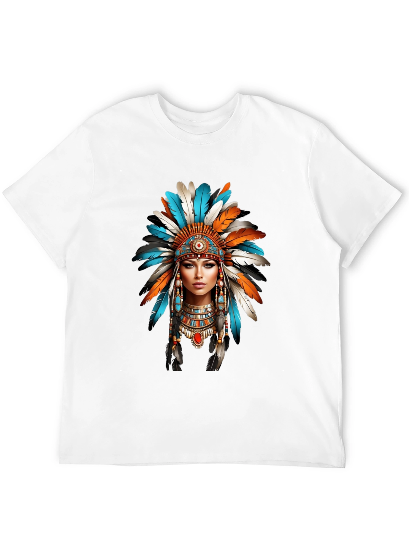 Native American Headdress Graphic T-Shirt