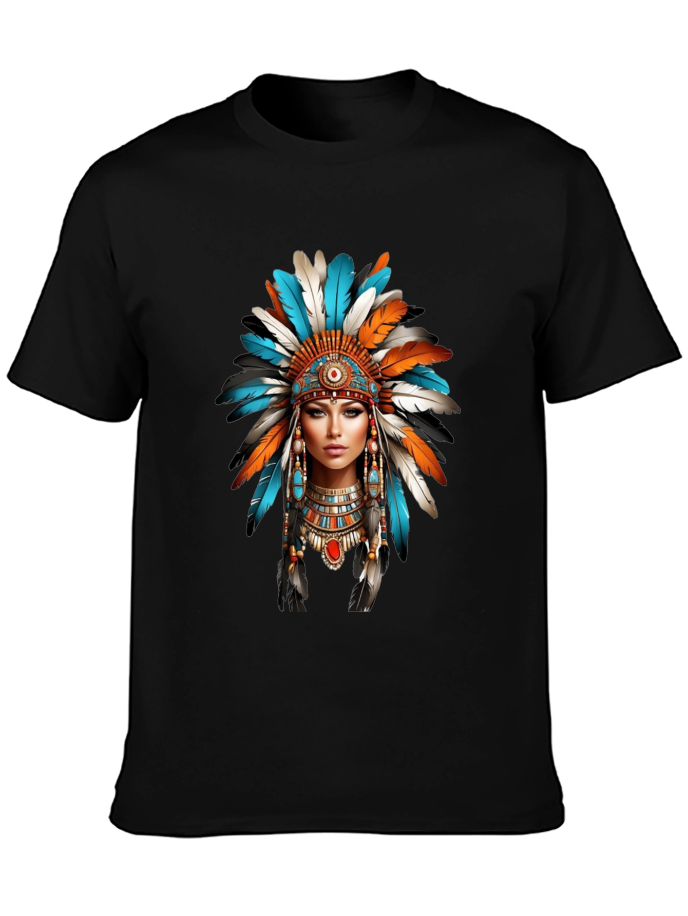 Native American Headdress Graphic T-Shirt