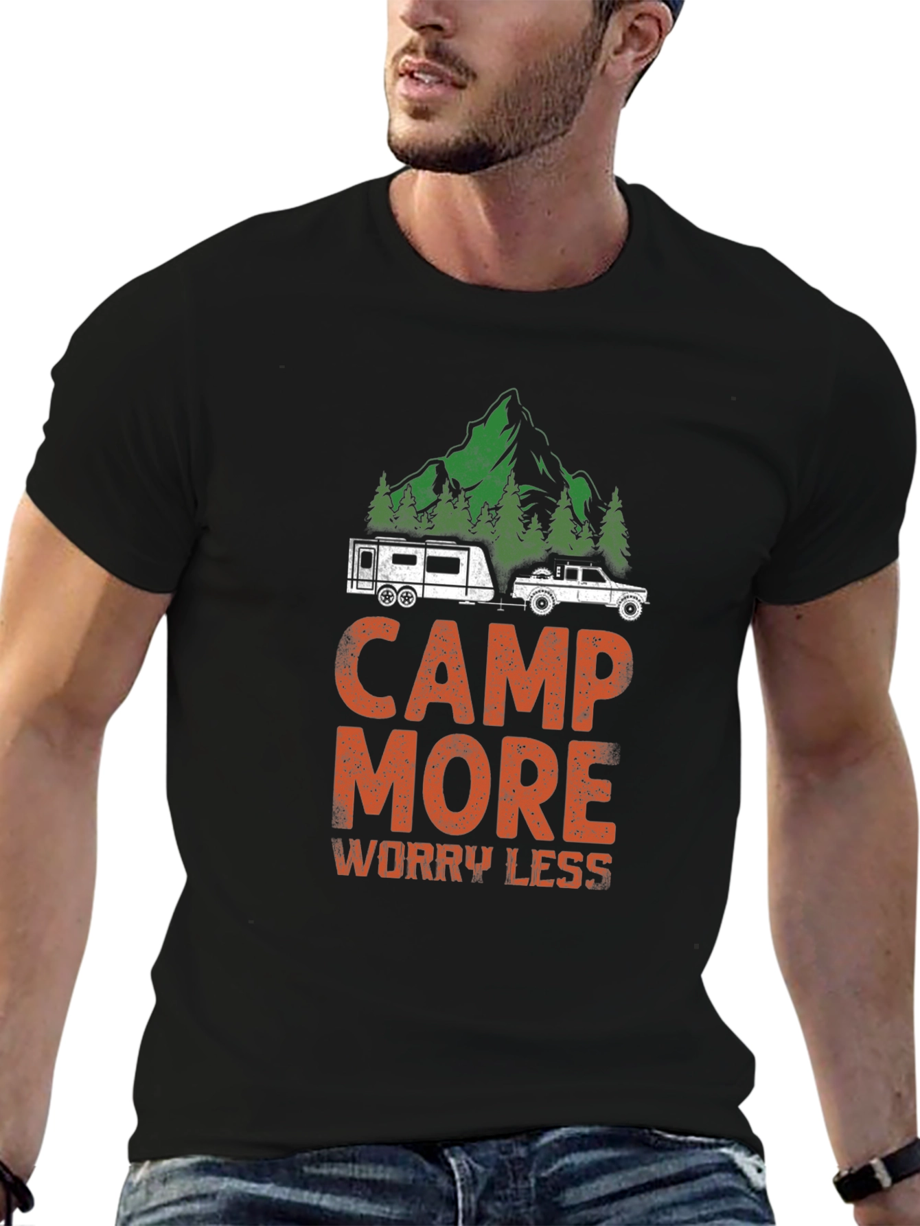 Camp More Worry Less Graphic Tee