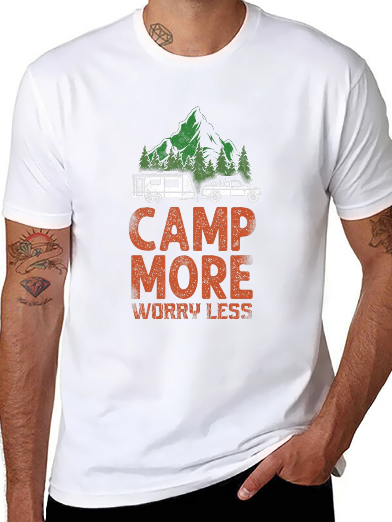 Camp More Worry Less Graphic Tee