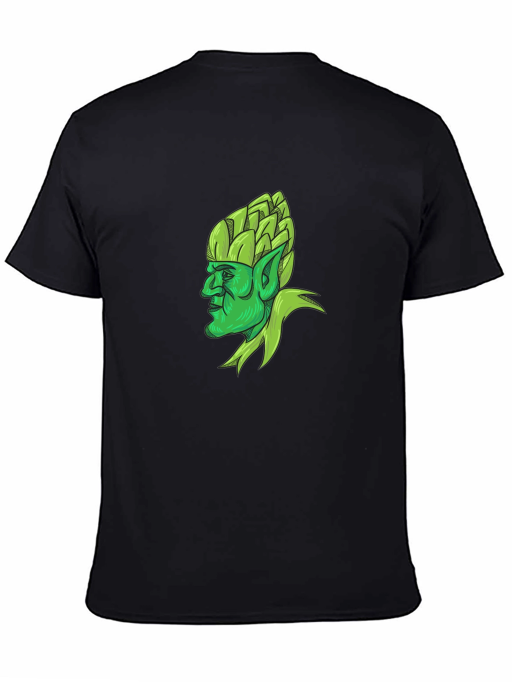 Unique Green Hop Head Graphic T-Shirt