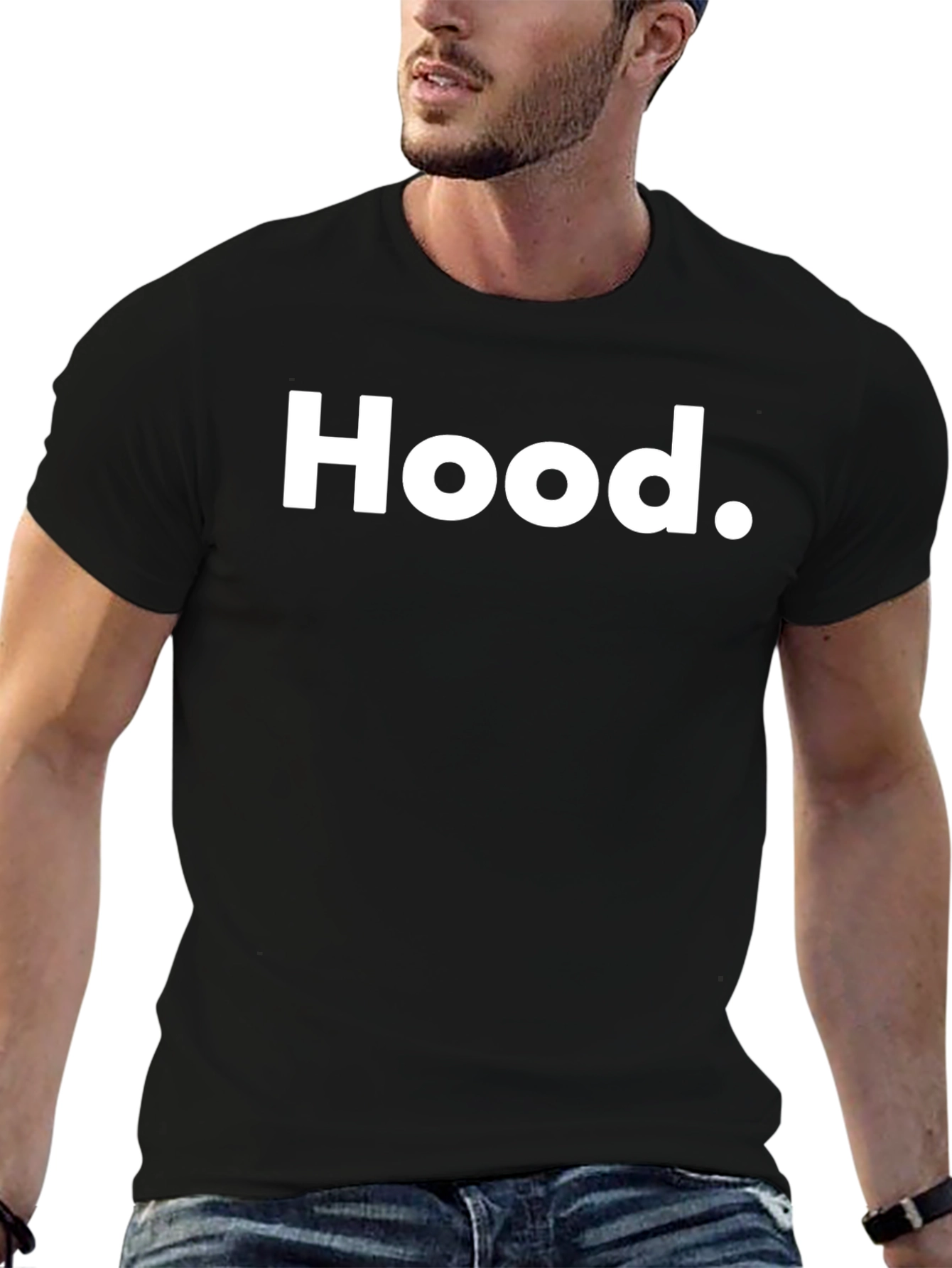 Hood T-Shirt - Classic Black Tee