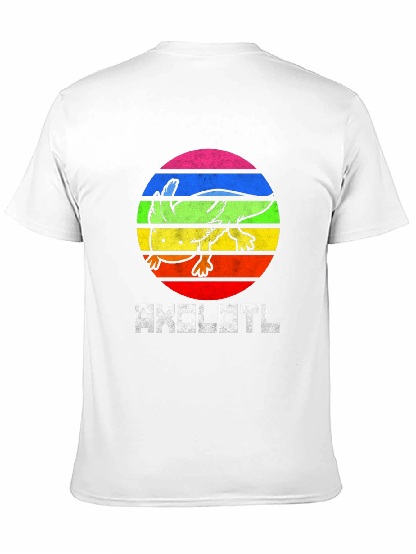 Axolotl Rainbow Circle Graphic Tee - Black