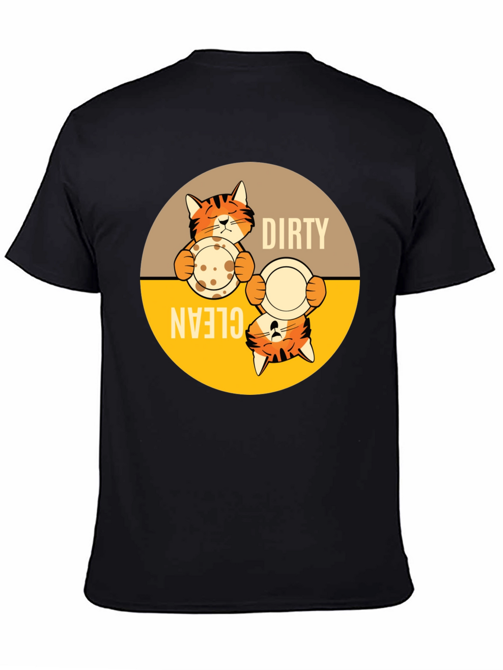 Funny Cat Dirty Clean Dish T-Shirt