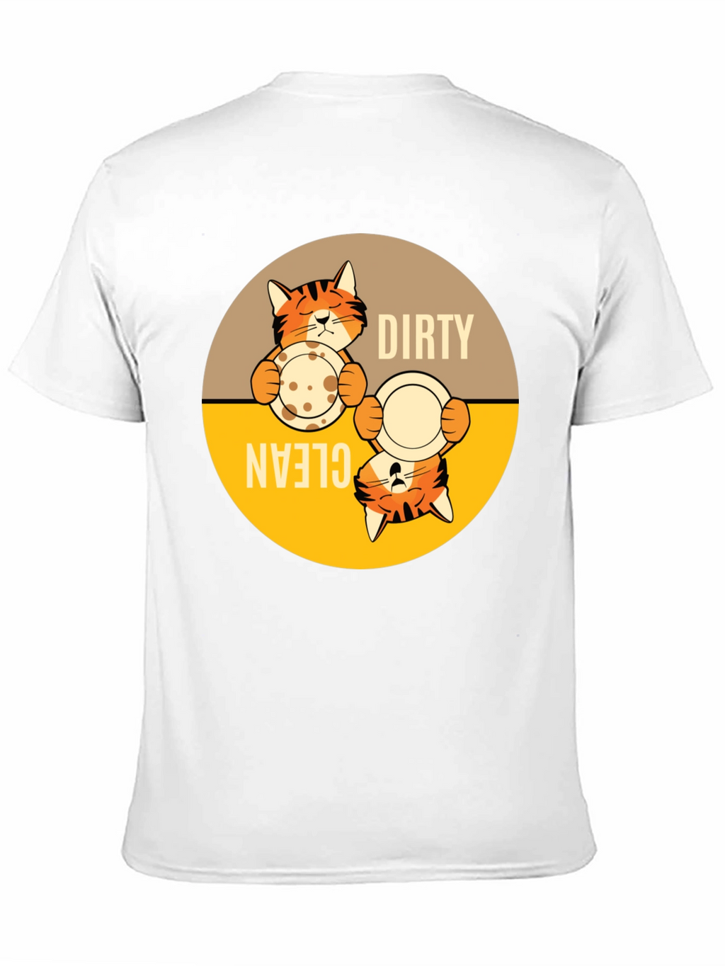Funny Cat Dirty Clean Dish T-Shirt