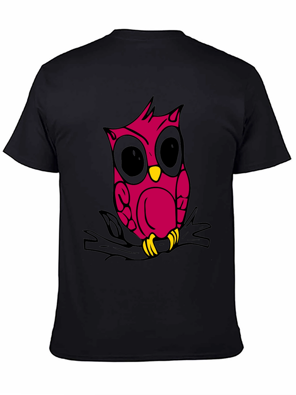 Owl Graphic Tee - Trendy Black Cotton T-Shirt