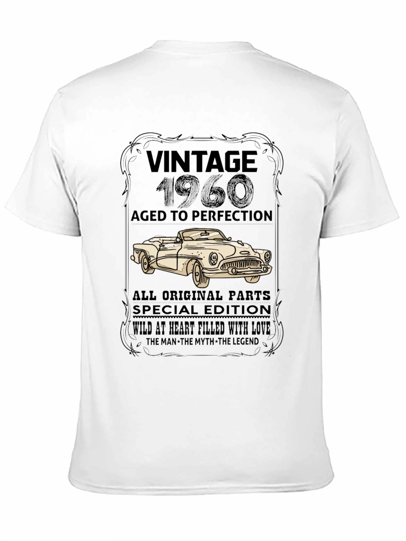Vintage 1960 Car T-Shirt - Aged to Perfection