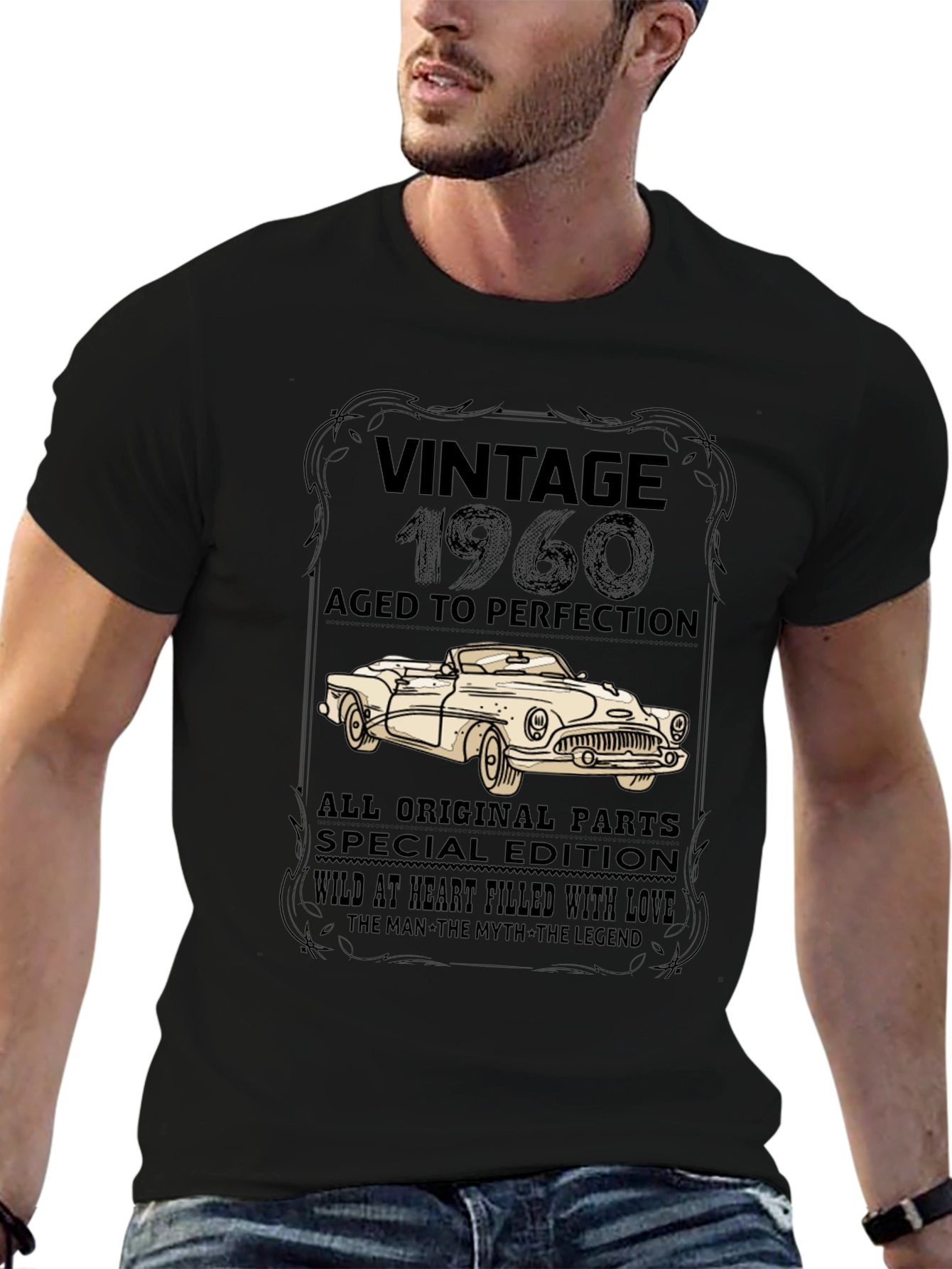 Vintage 1960 Car T-Shirt - Aged to Perfection