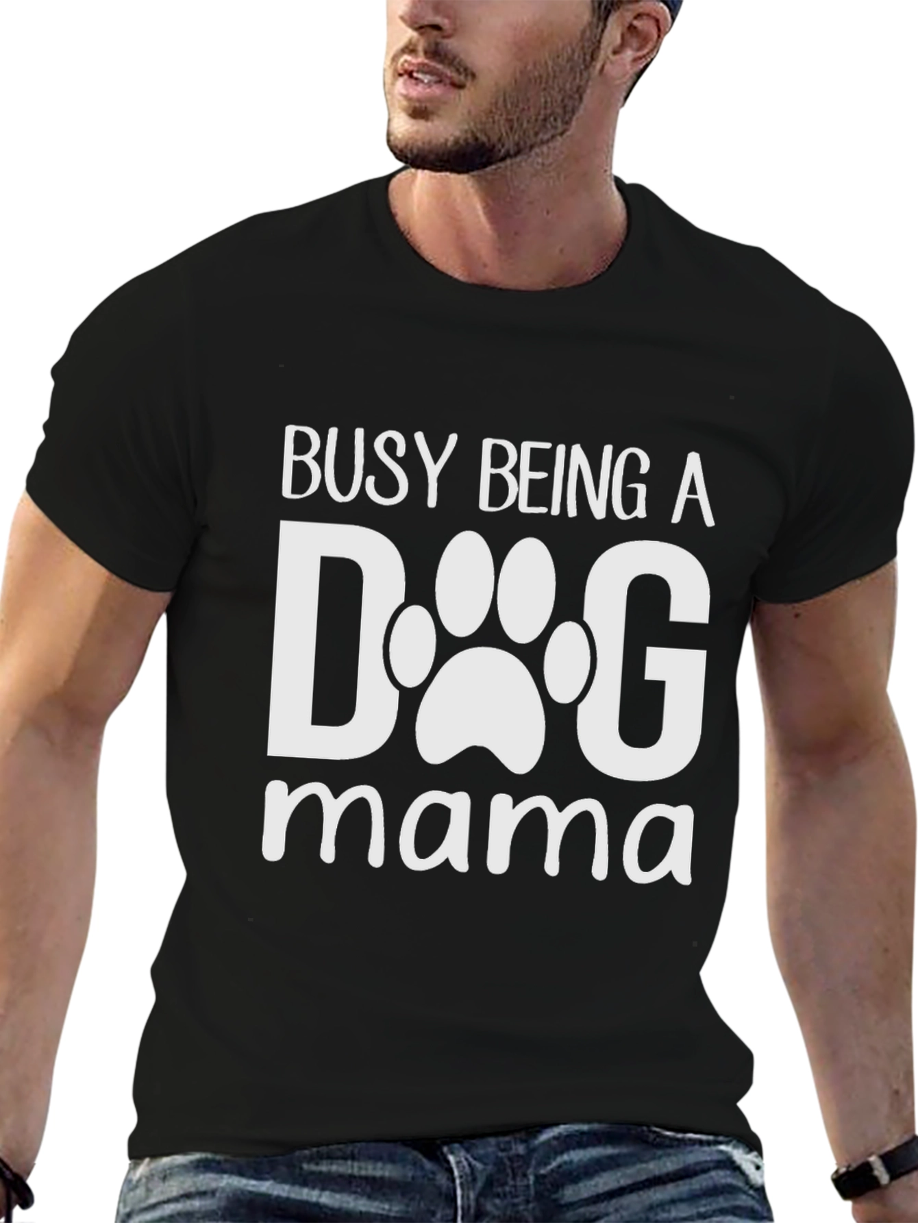 Dog Mama T-Shirt - Cute Paw Print Design