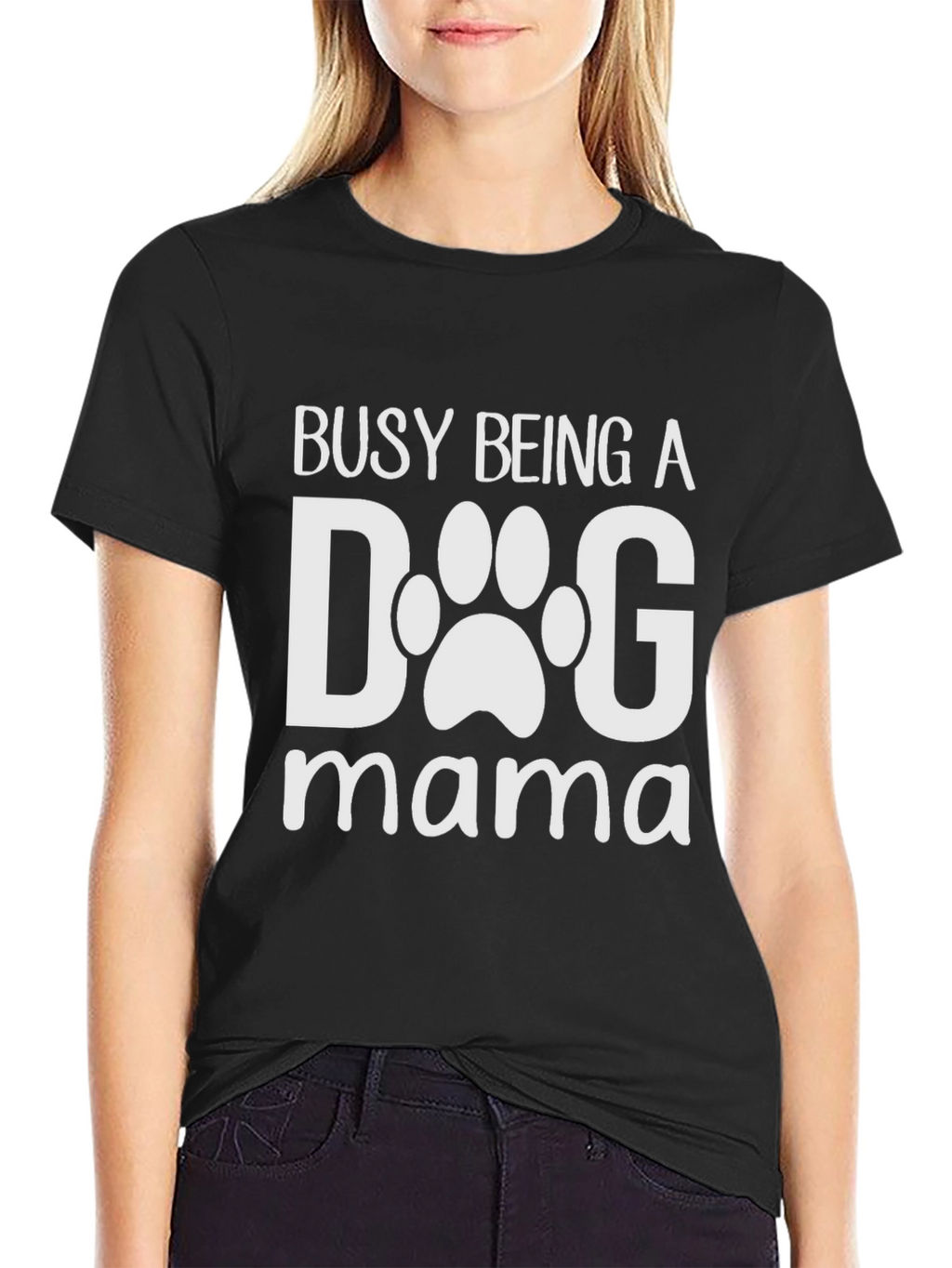 Dog Mama T-Shirt - Cute Paw Print Design