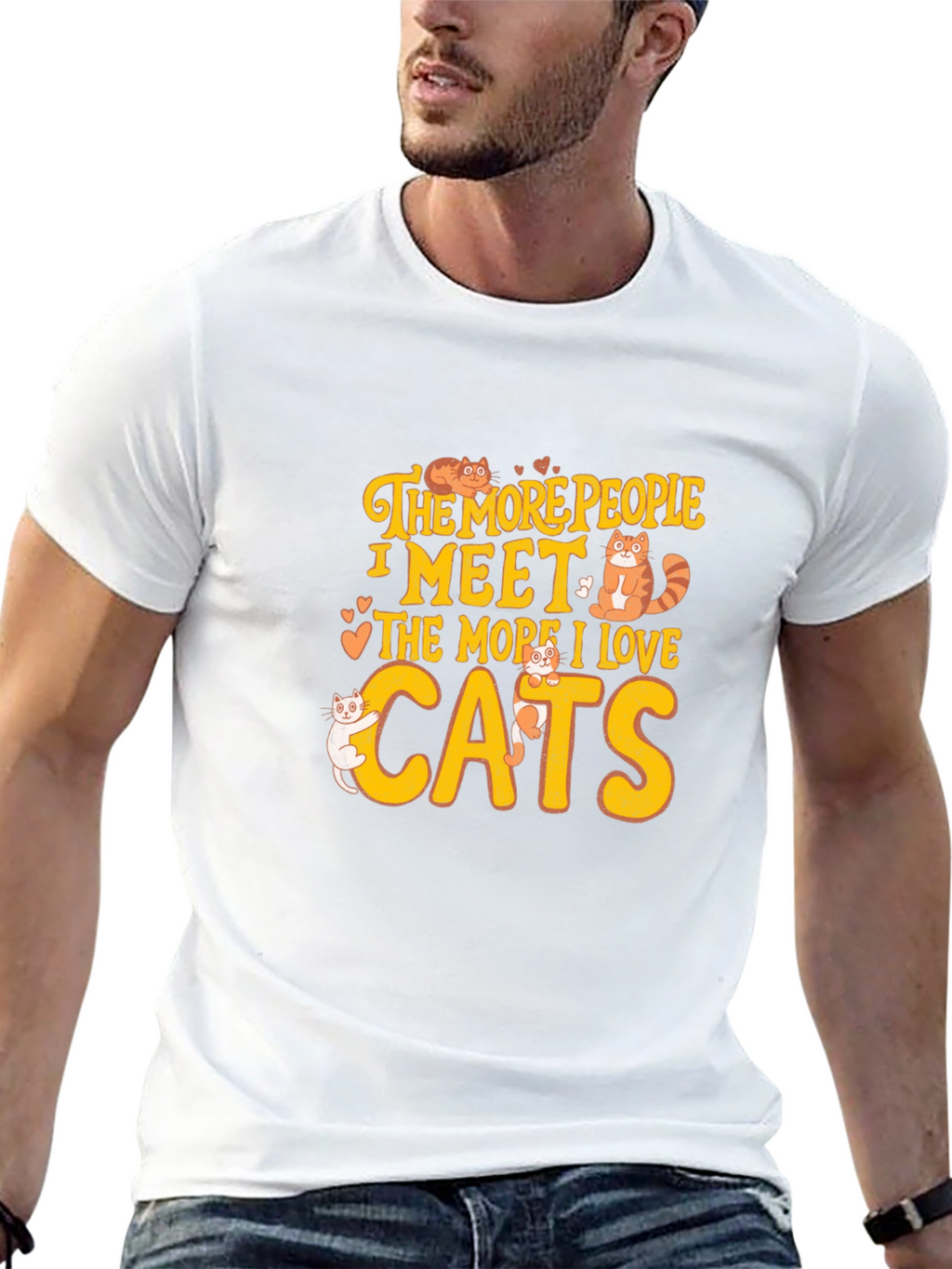 Cat Lover T-Shirt: The More I Love Cats