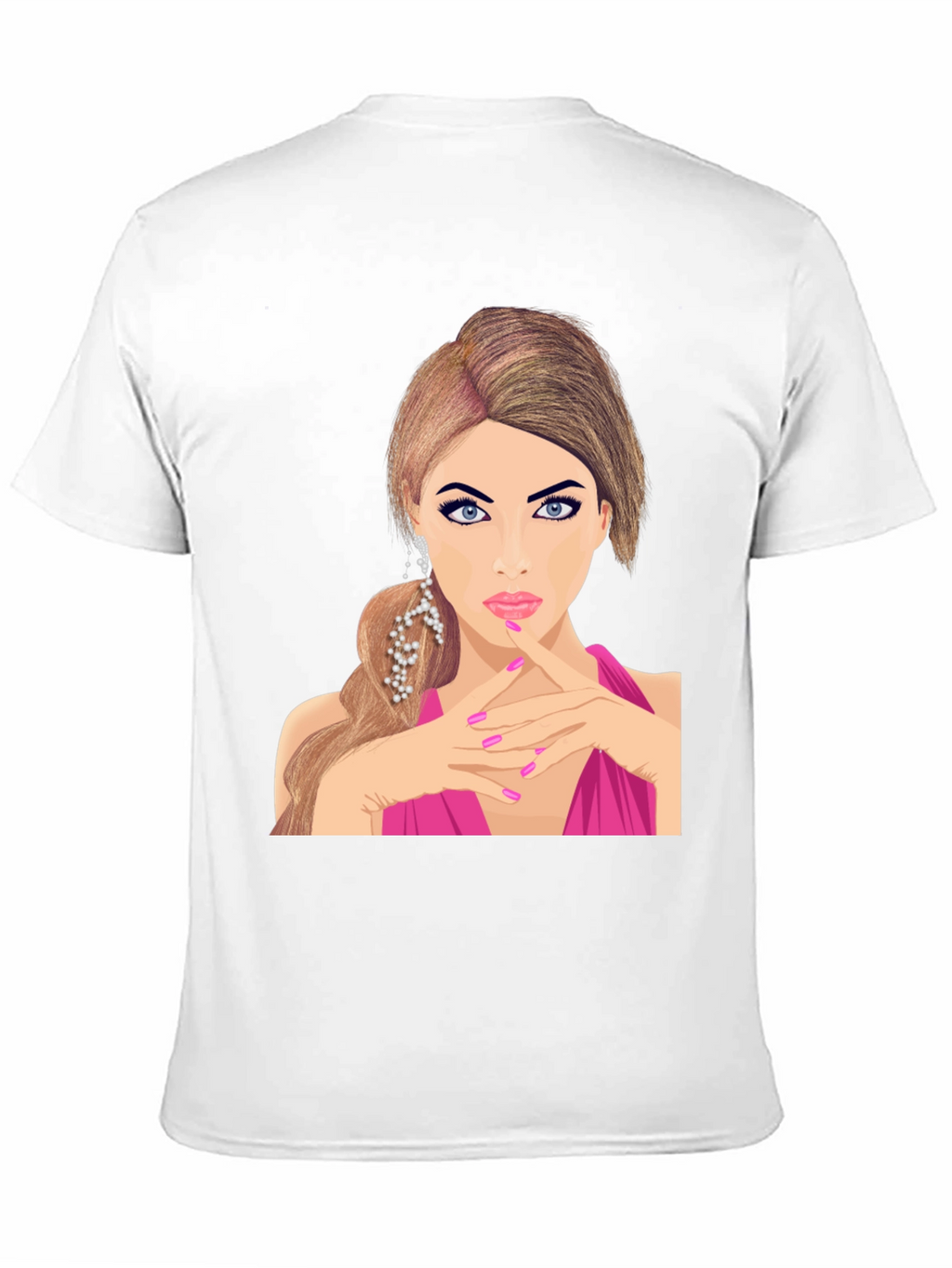 Glamorous Woman Graphic Tee - Stylish Black T-Shirt