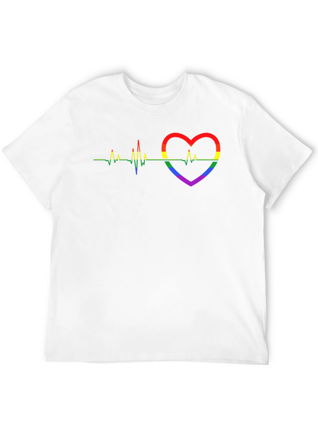 LGBT Heartbeat Pride Graphic Tee - Black