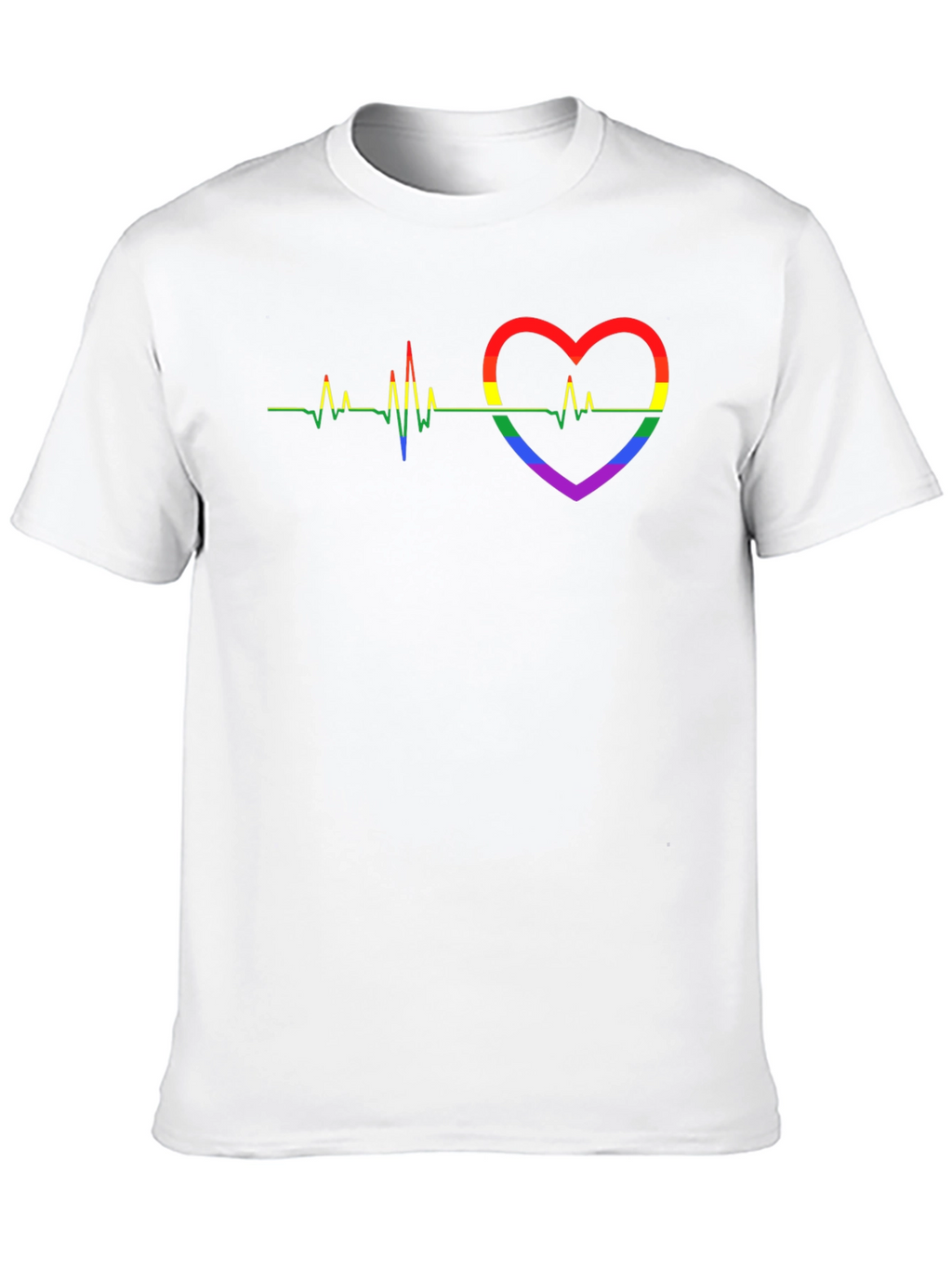 LGBT Heartbeat Pride Graphic Tee - Black
