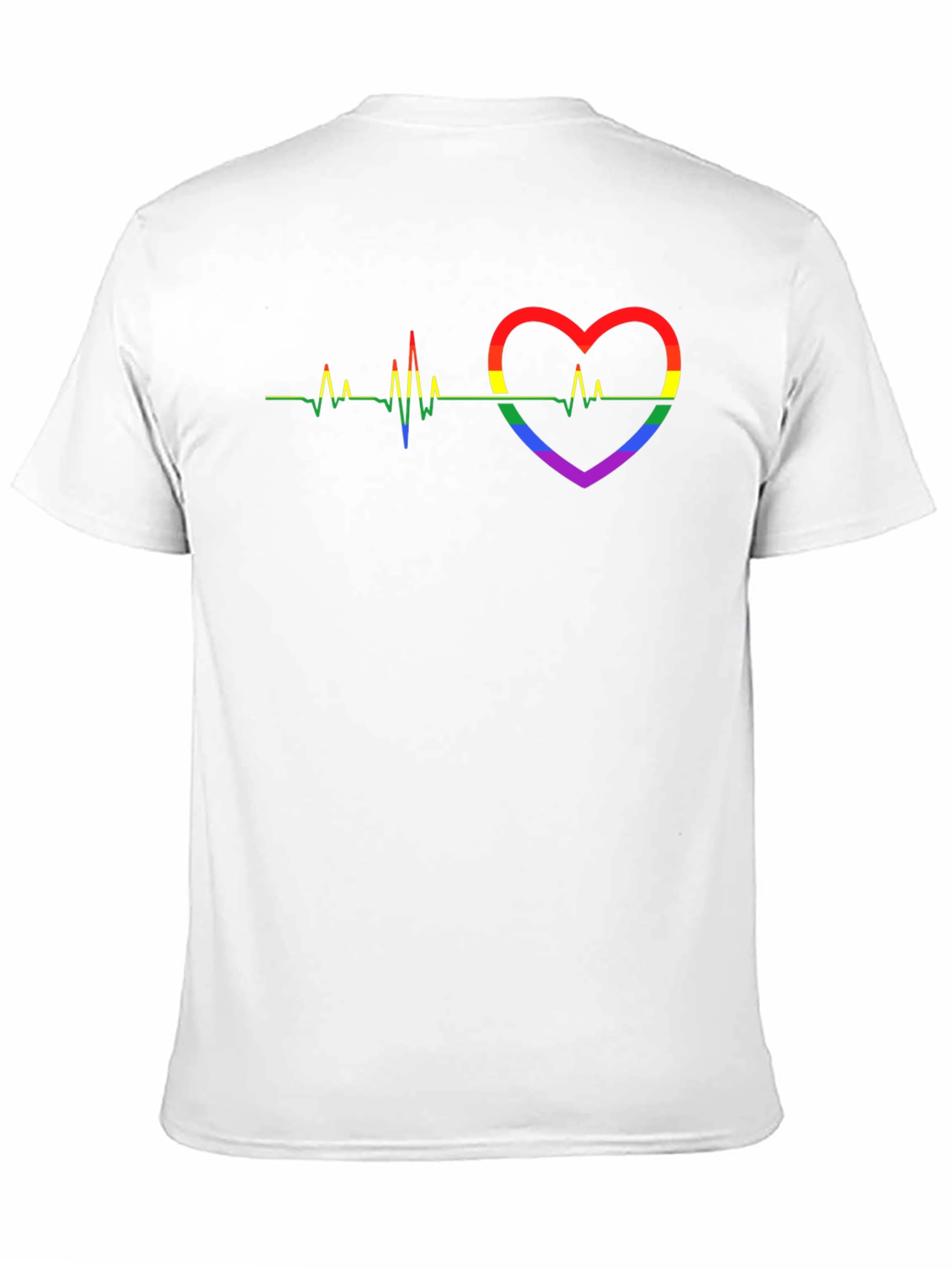 LGBT Heartbeat Pride Graphic Tee - Black